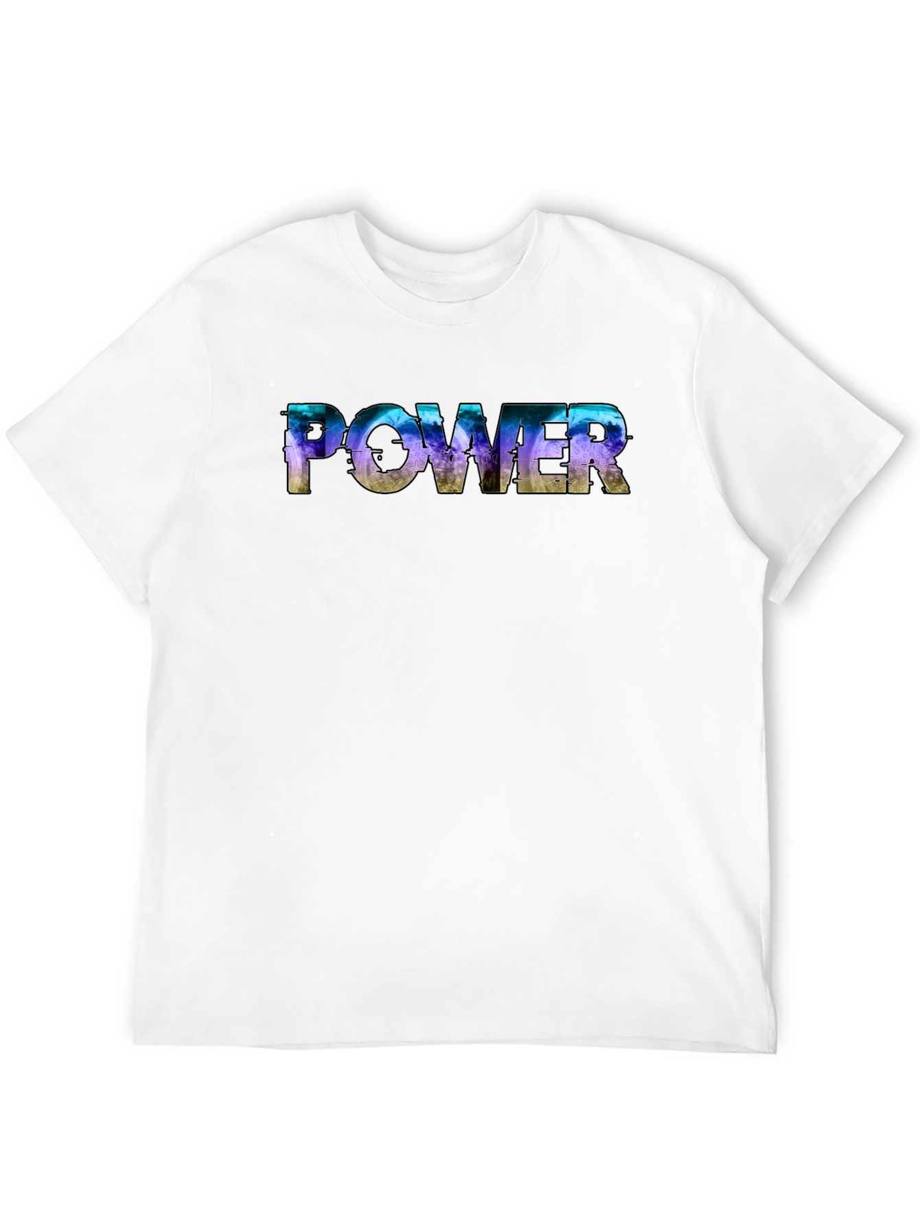Power Word Art Black T-Shirt