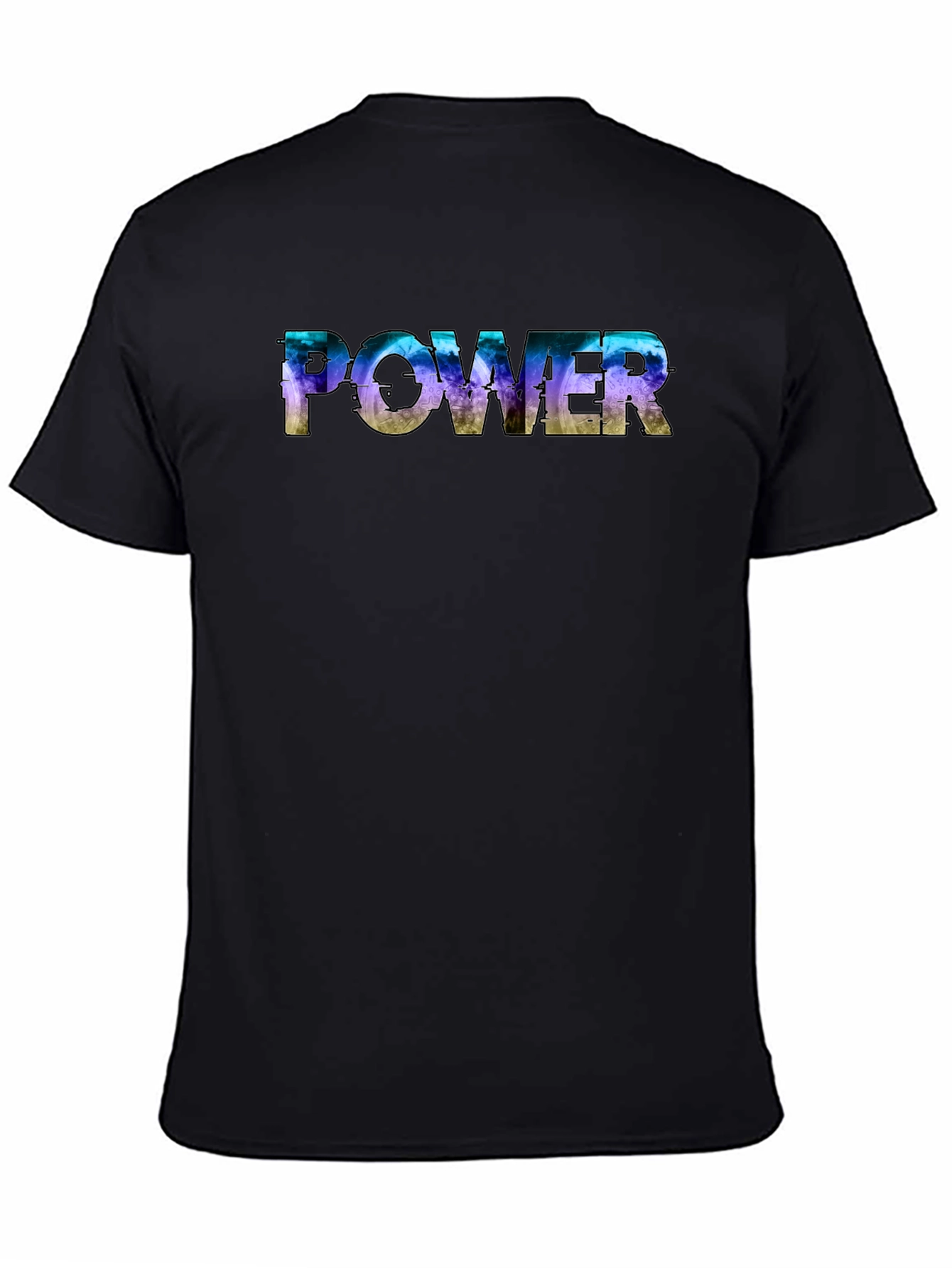 Power Word Art Black T-Shirt