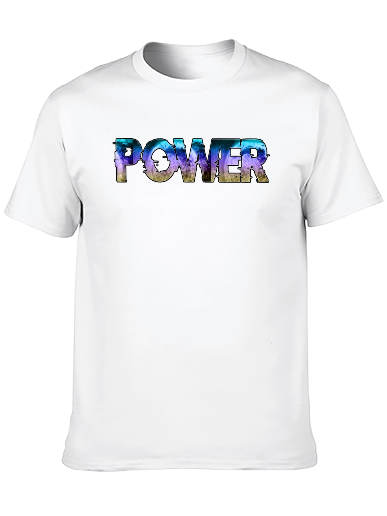Power Word Art Black T-Shirt