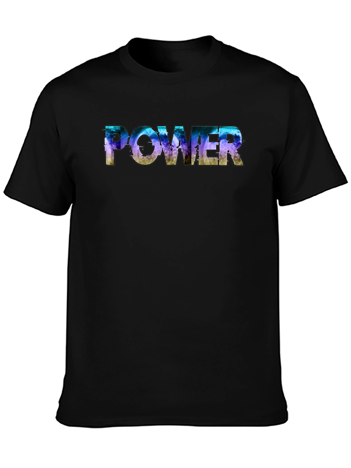 Power Word Art Black T-Shirt