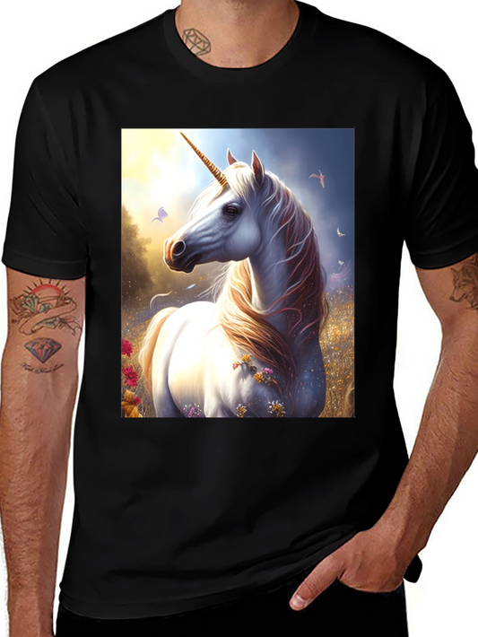 Unicorn Graphic Tee - Fantasy Black T-Shirt