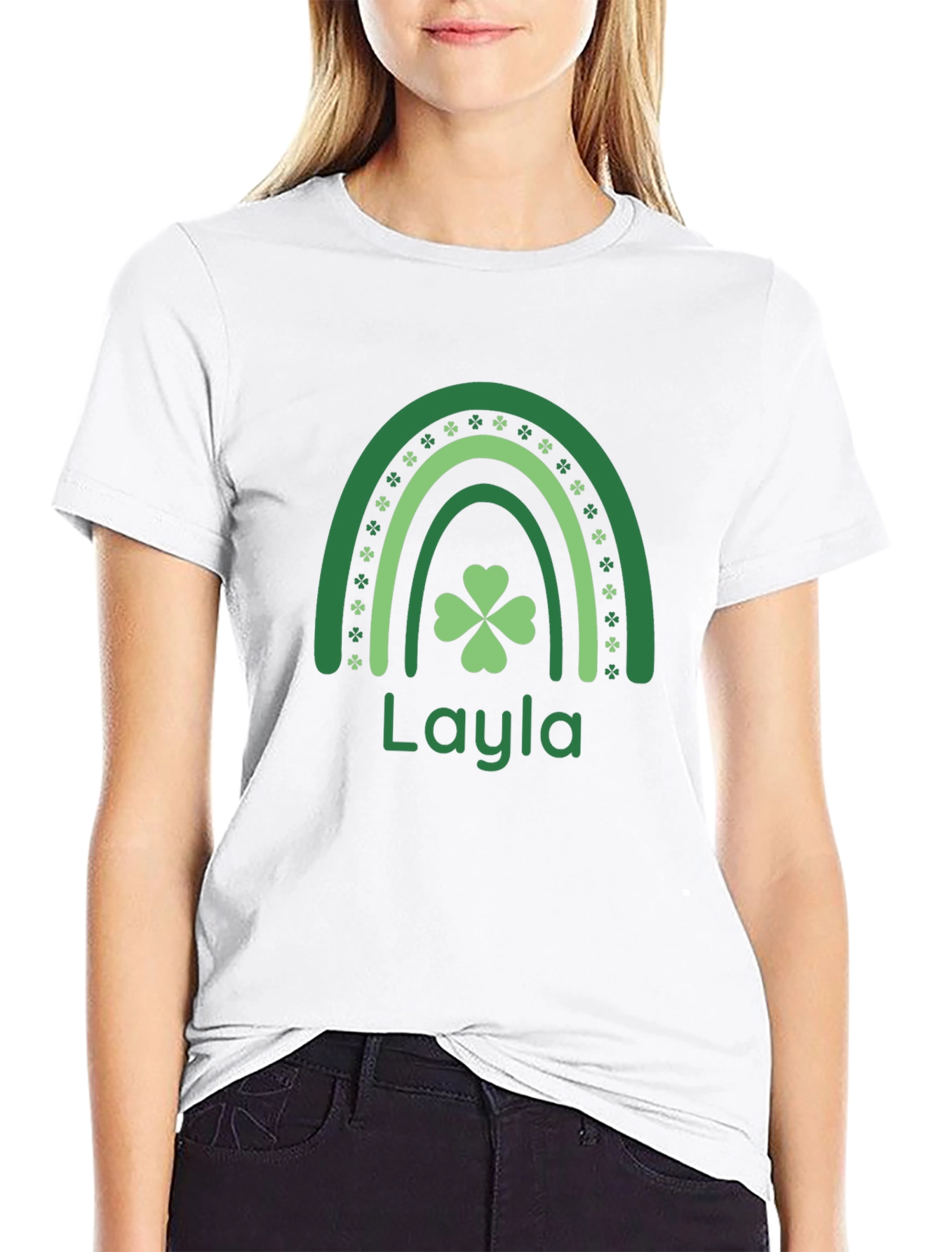 Layla Shamrock Rainbow T-Shirt - St. Patricks Day