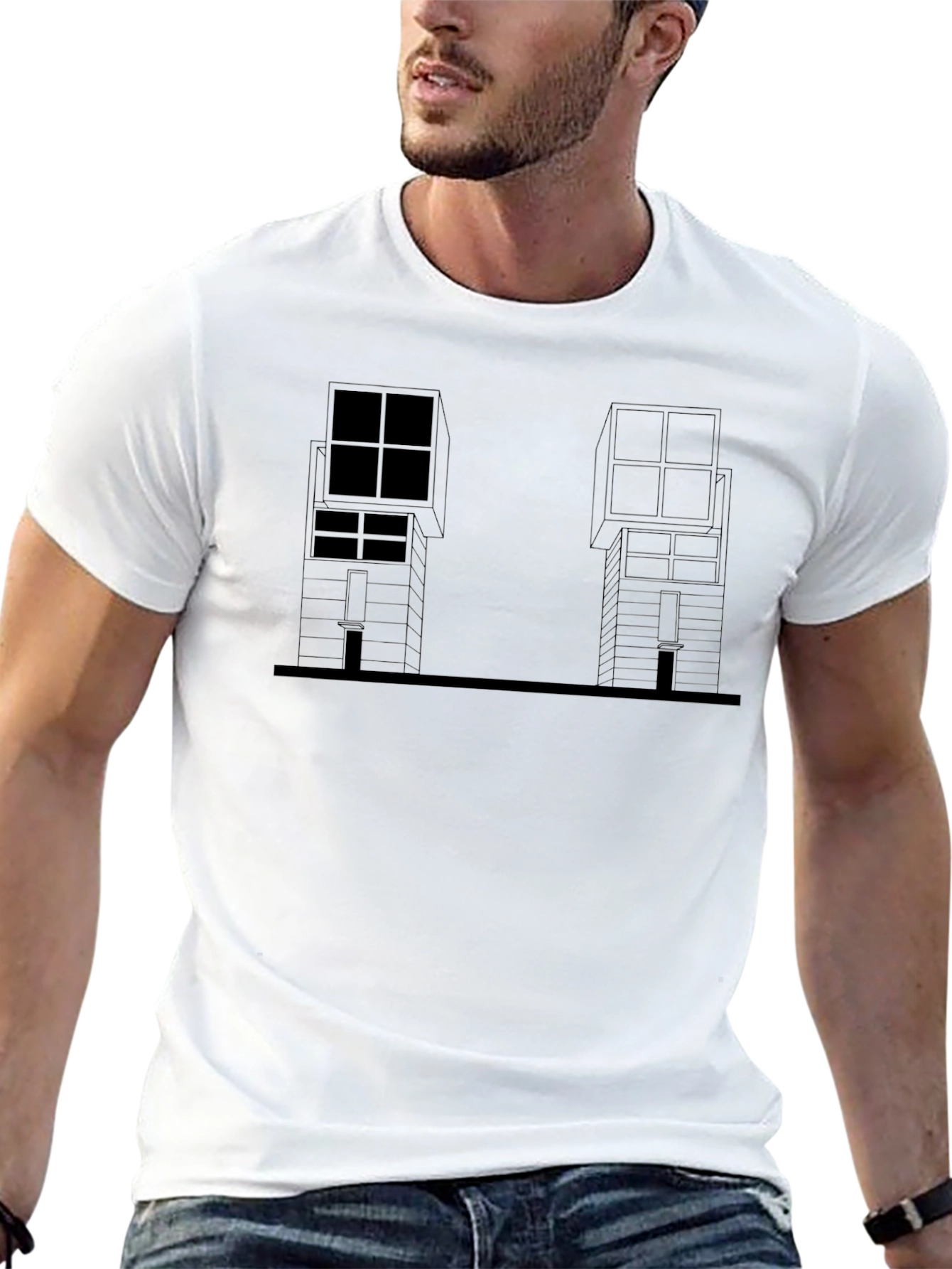 Modern Architecture Black T-Shirt