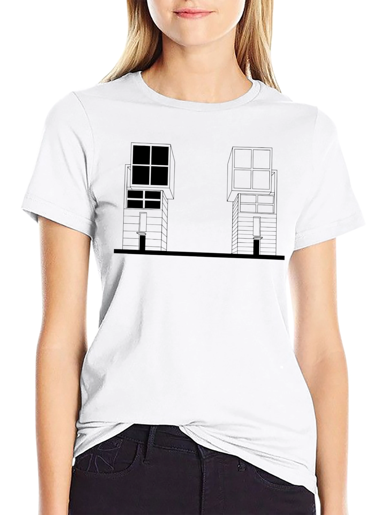 Modern Architecture Black T-Shirt