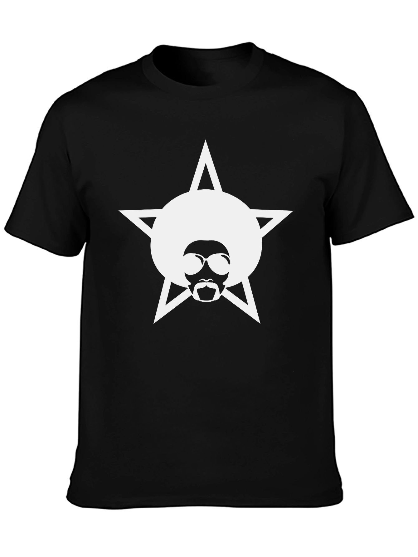 Funky Star Afro Graphic Tee - Black