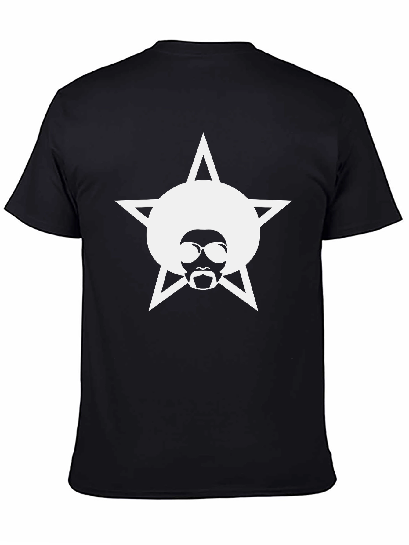 Funky Star Afro Graphic Tee - Black