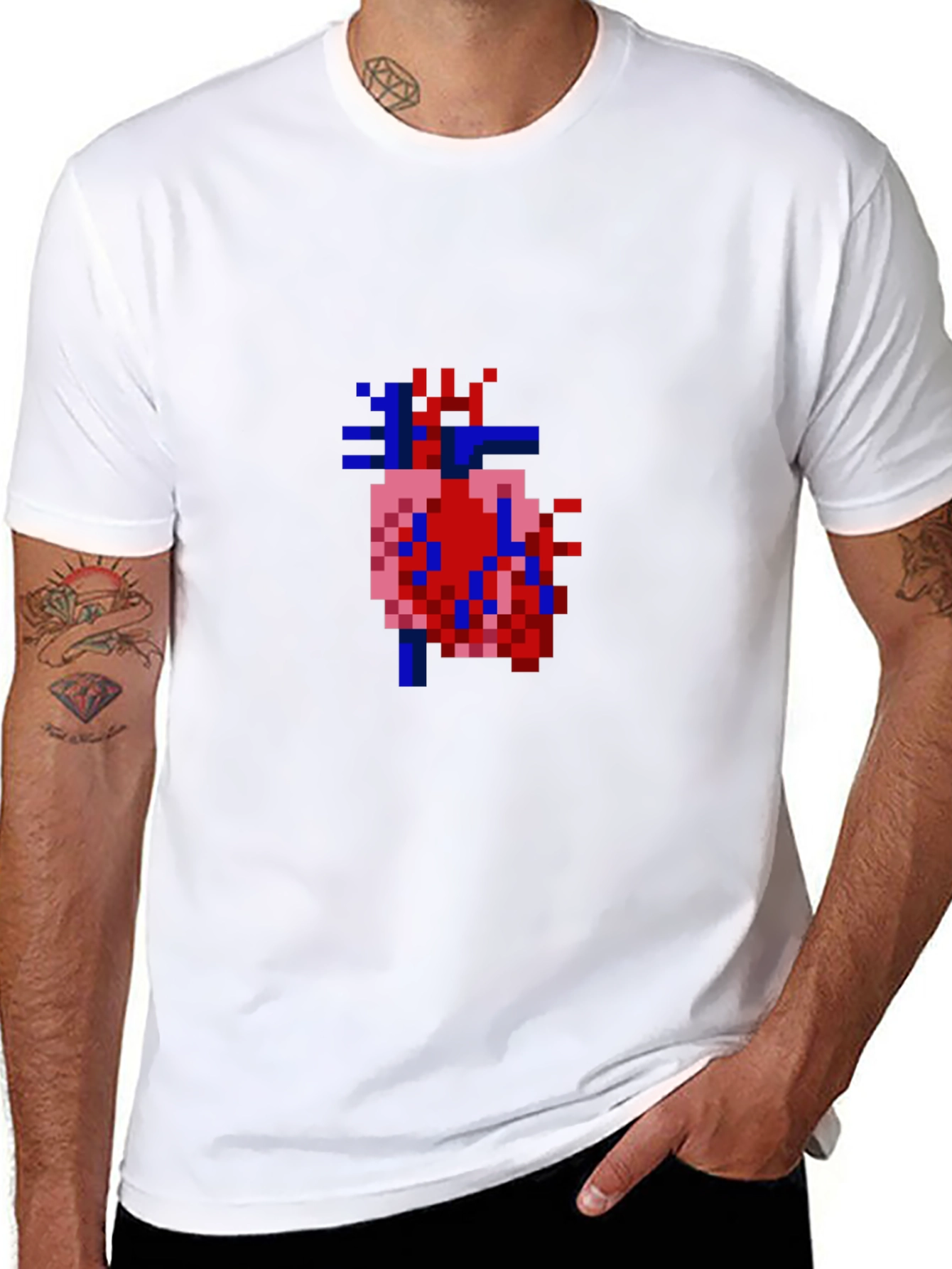 Pixel Heart Graphic T-Shirt - Unique Gamer Style