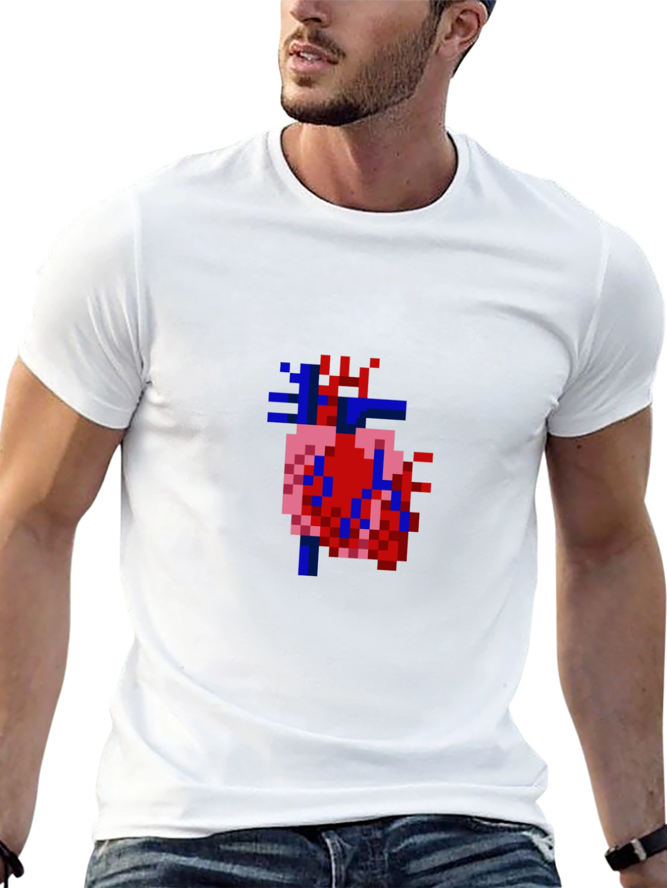 Pixel Heart Graphic T-Shirt - Unique Gamer Style