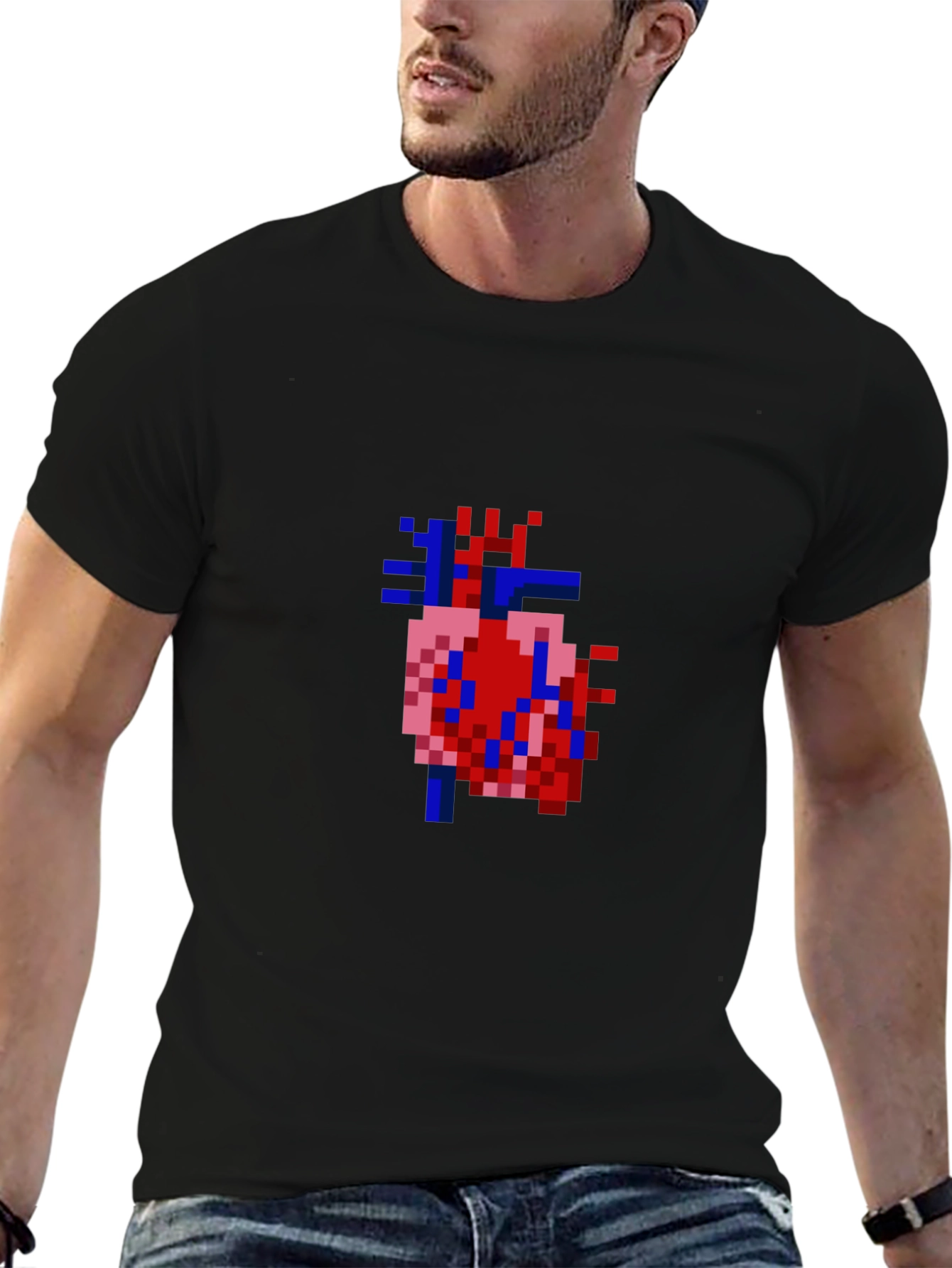 Pixel Heart Graphic T-Shirt - Unique Gamer Style
