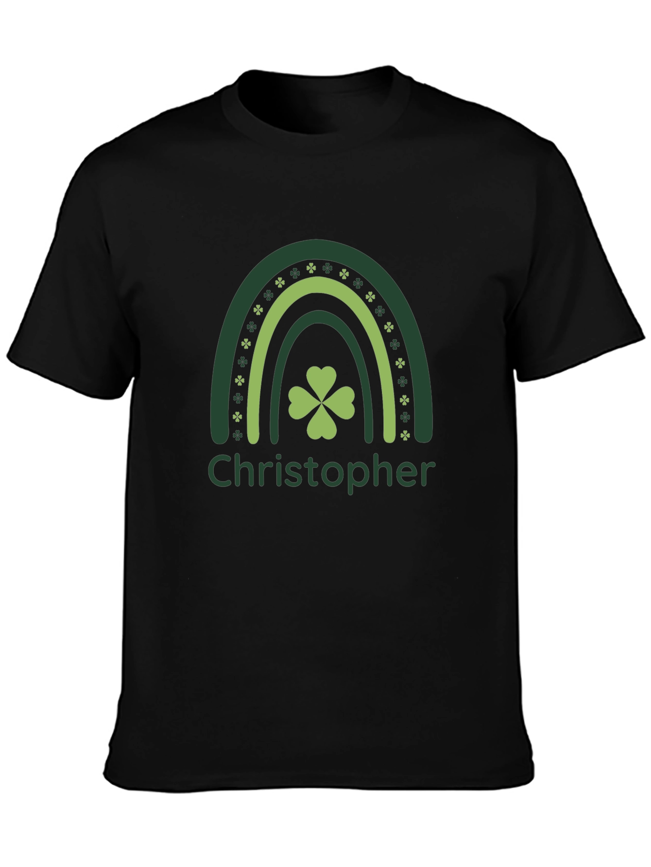 Personalized St. Patricks Day Rainbow Clover T-Shirt