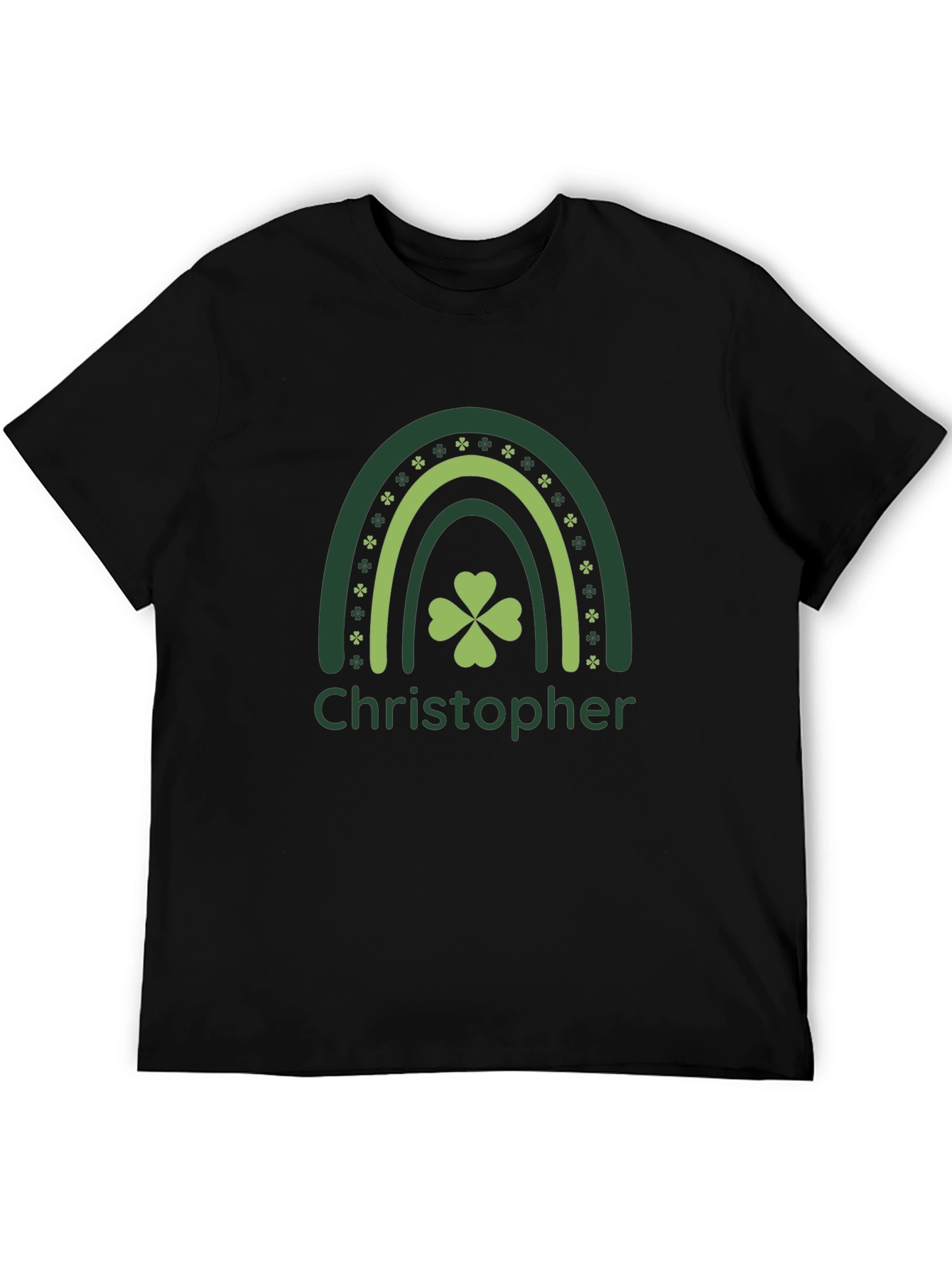 Personalized St. Patricks Day Rainbow Clover T-Shirt
