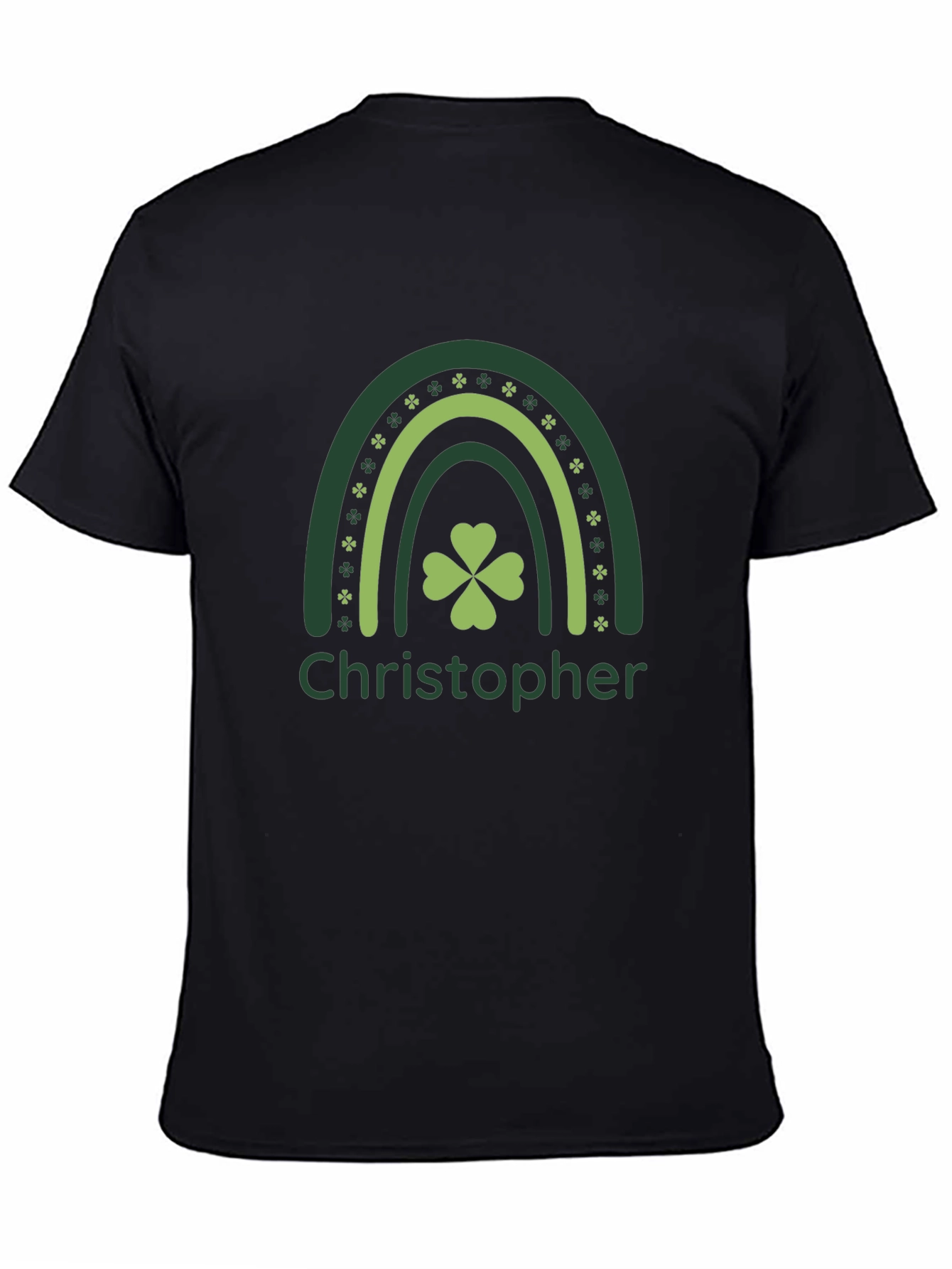 Personalized St. Patricks Day Rainbow Clover T-Shirt