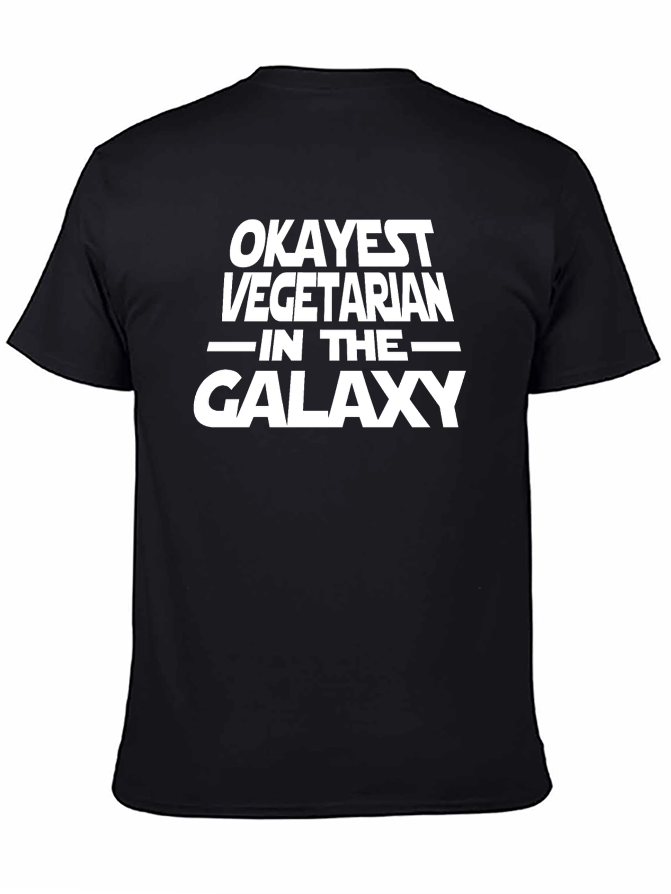 Okayest Vegetarian Galaxy Black T-Shirt