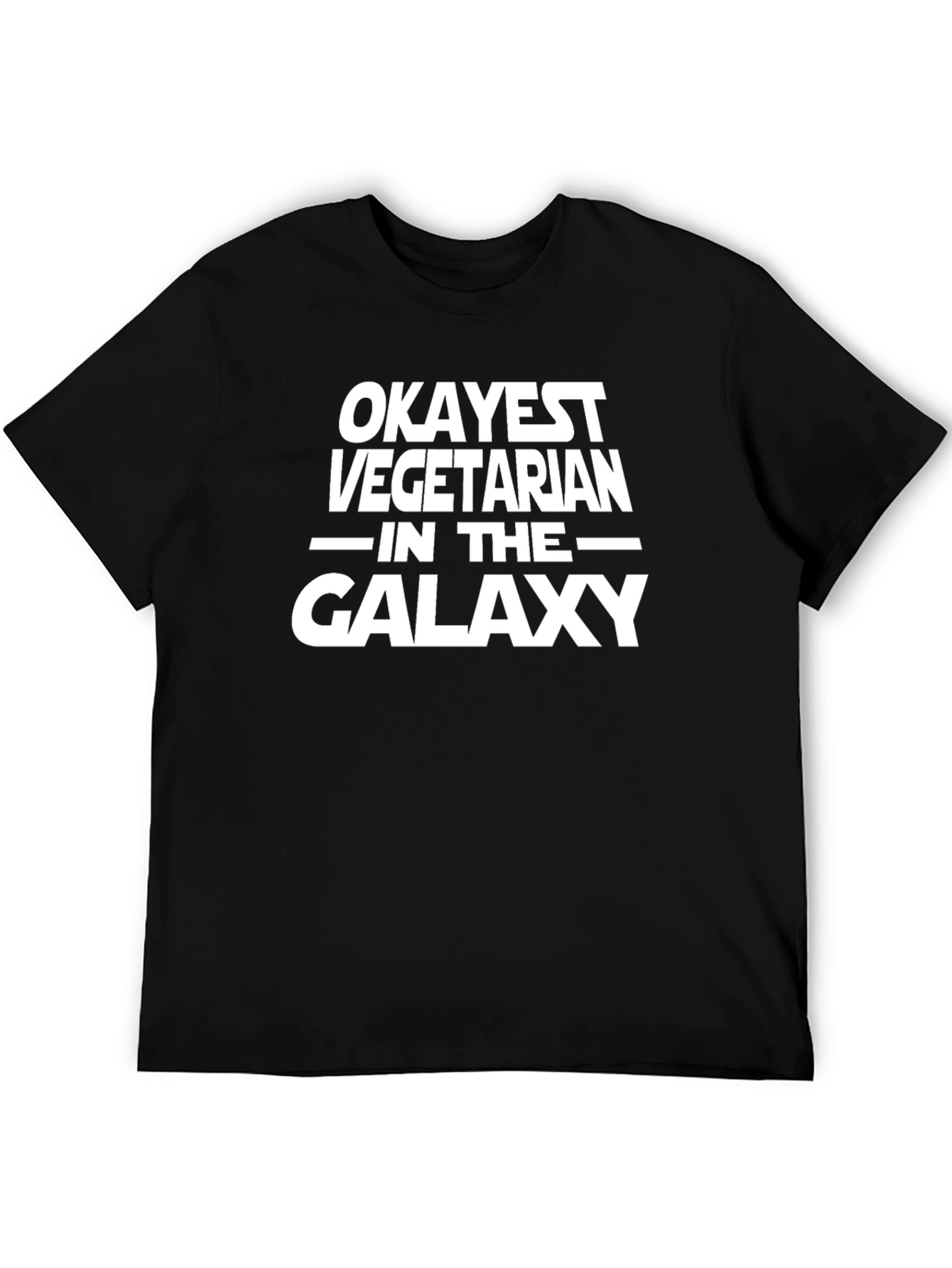 Okayest Vegetarian Galaxy Black T-Shirt