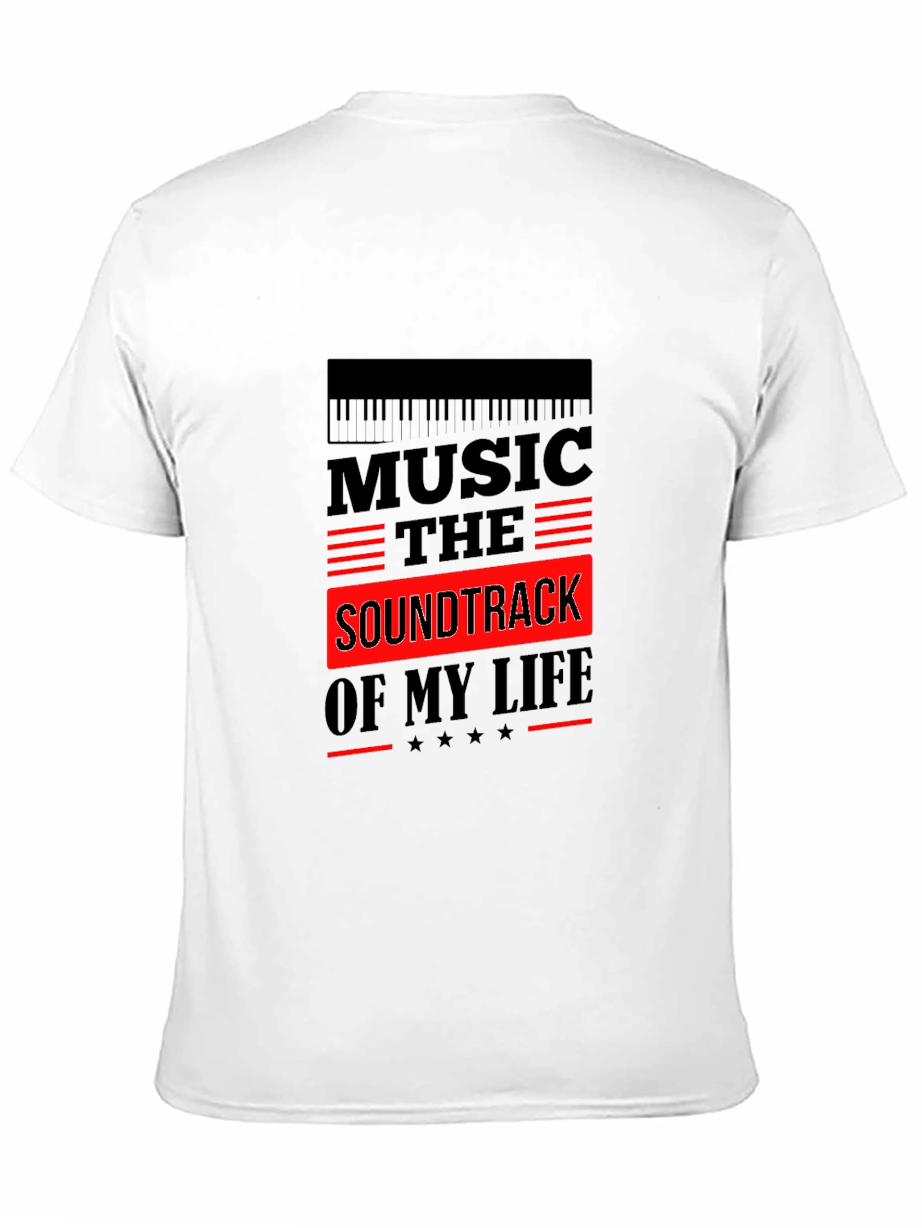 Music is the Soundtrack of My Life Black T-Shirt