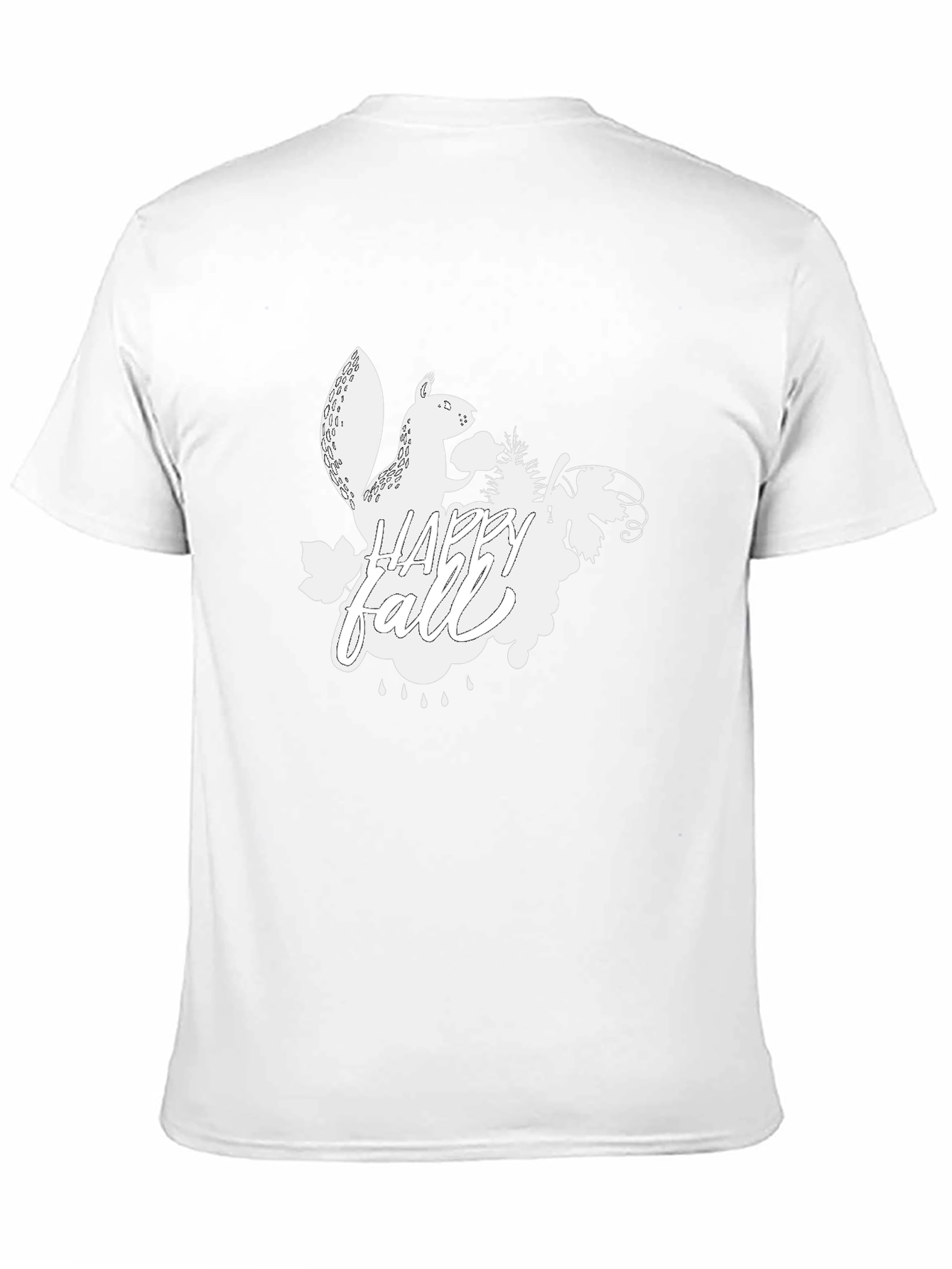 Happy Fall Squirrel T-Shirt - Black