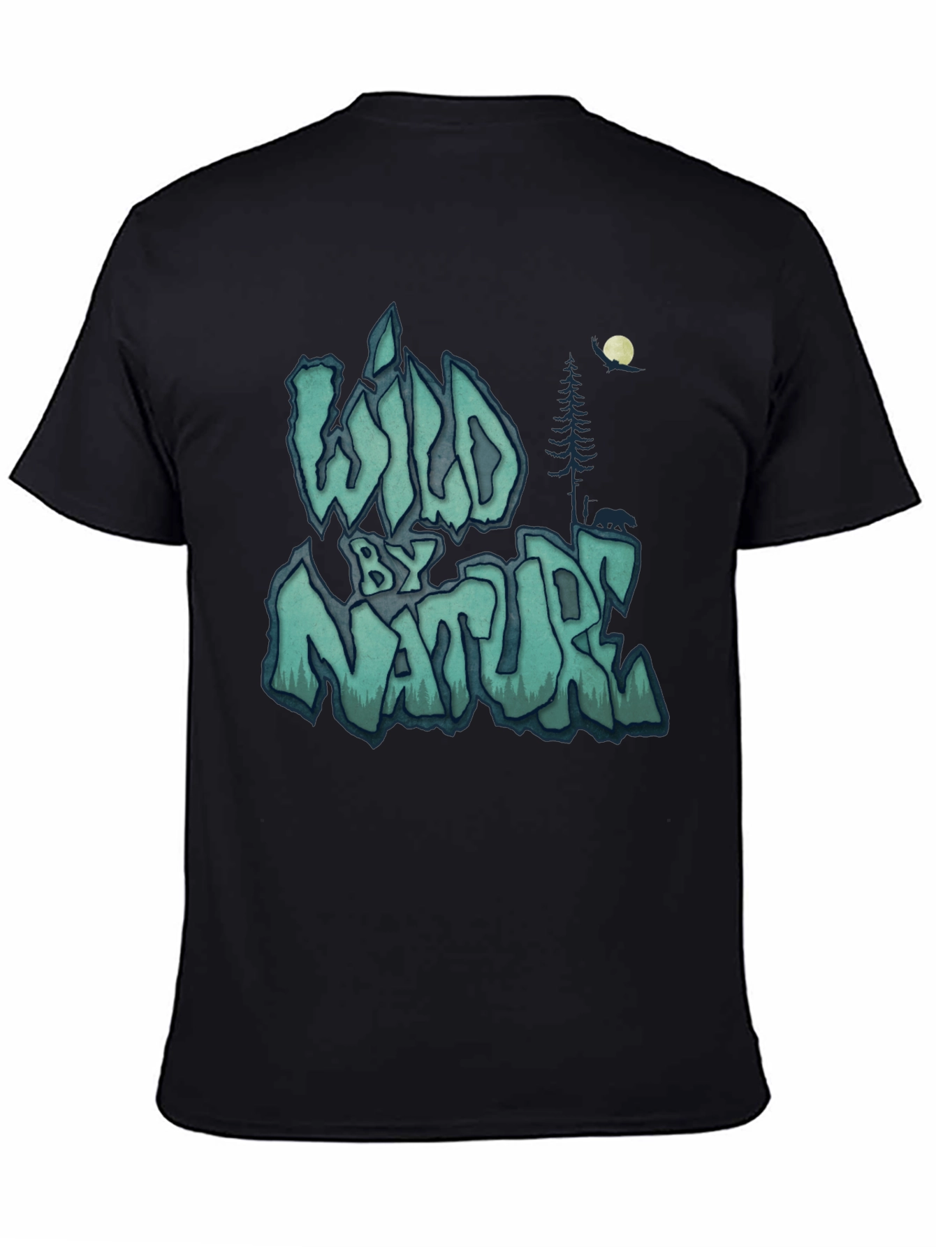 Wild by Nature Graphic Print Black T-Shirt