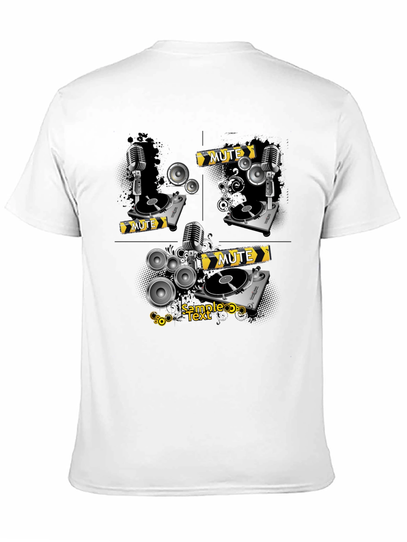 DJ Turntable Graphic Black T-Shirt