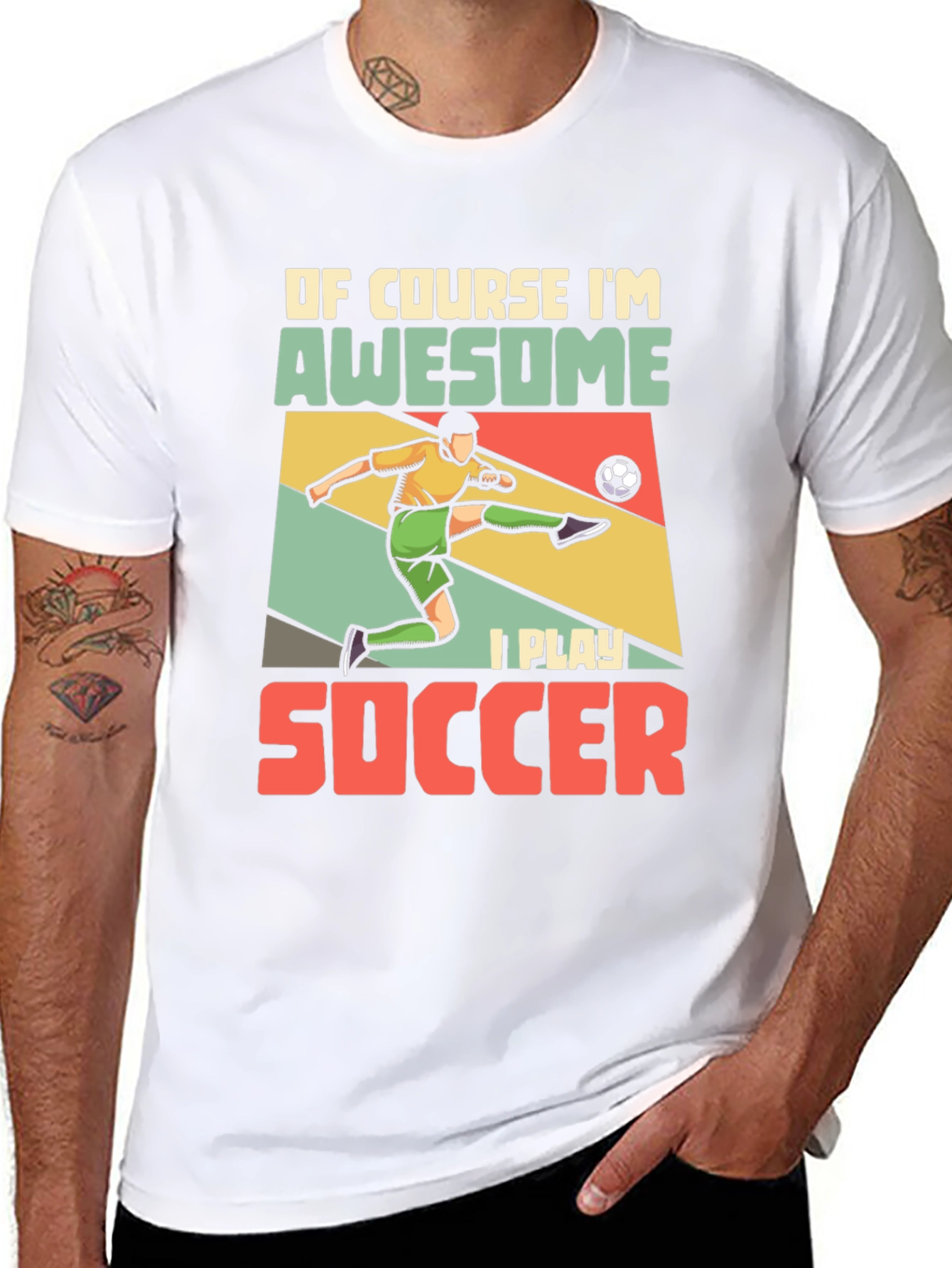 Awesome Soccer Player Graphic Tee
