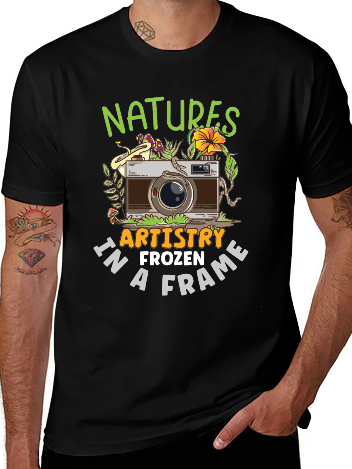 Nature Photography T-Shirt - Artistic Frozen Frame Tee