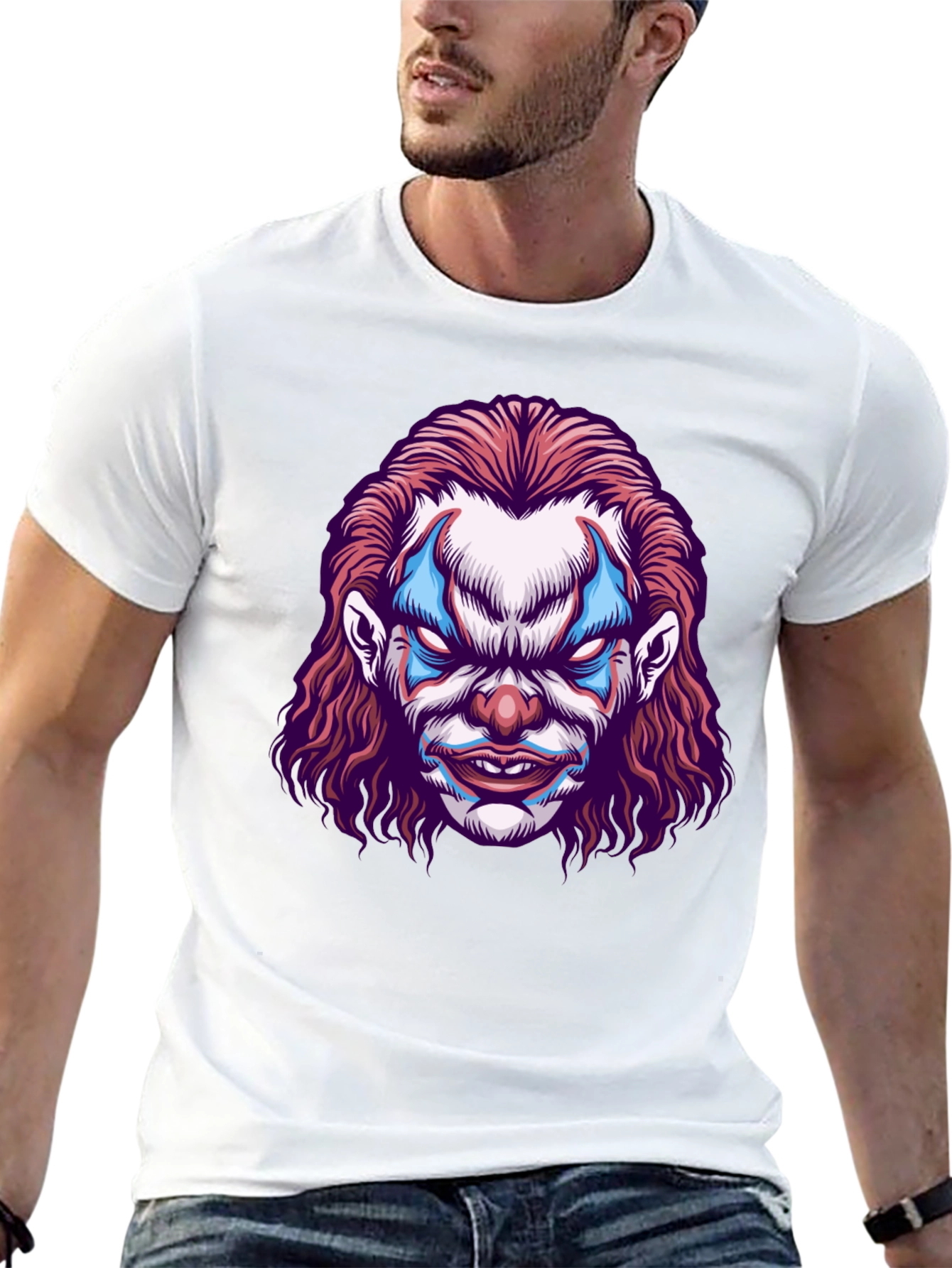 Scary Clown Graphic Tee - Mens Black T-Shirt