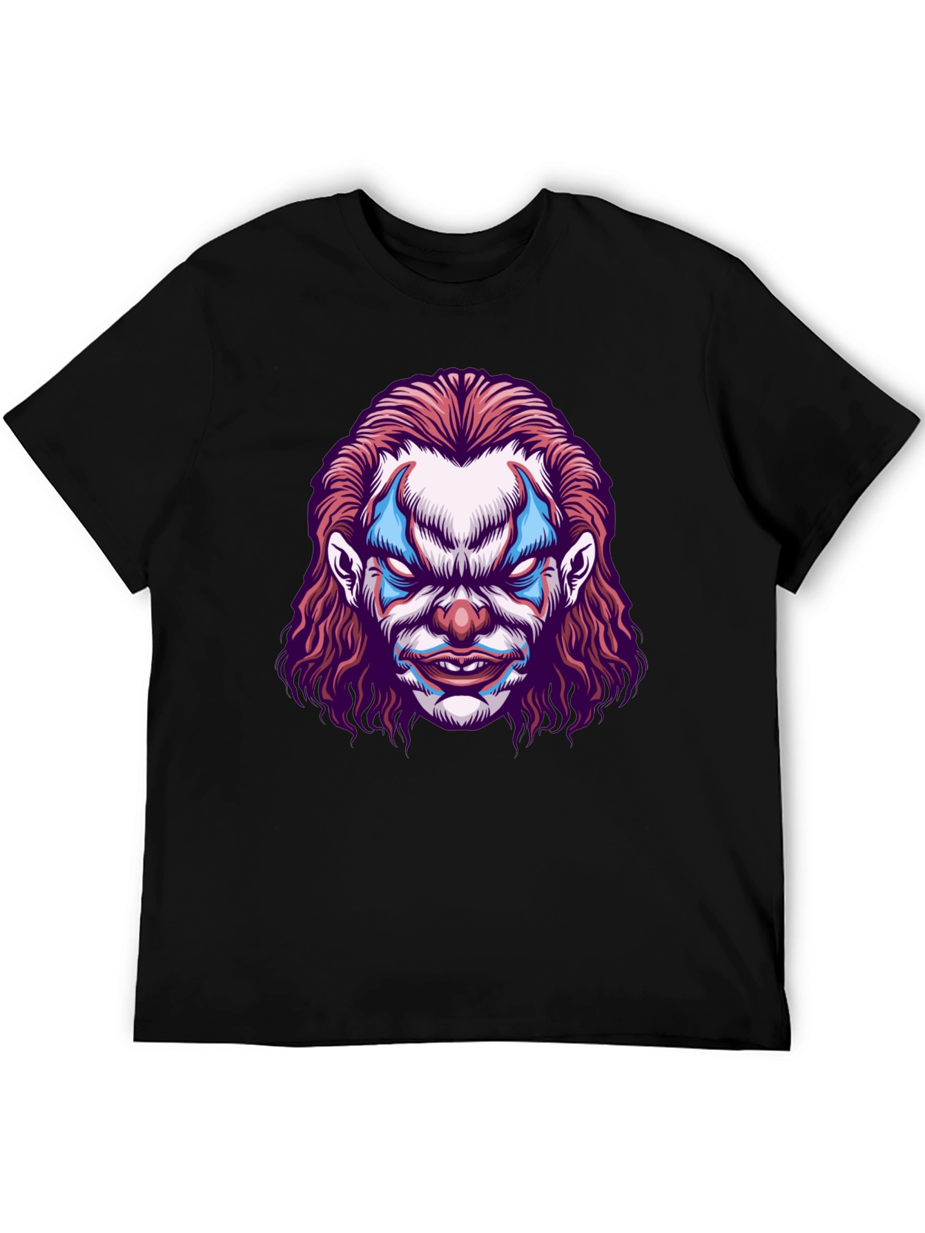 Scary Clown Graphic Tee - Mens Black T-Shirt