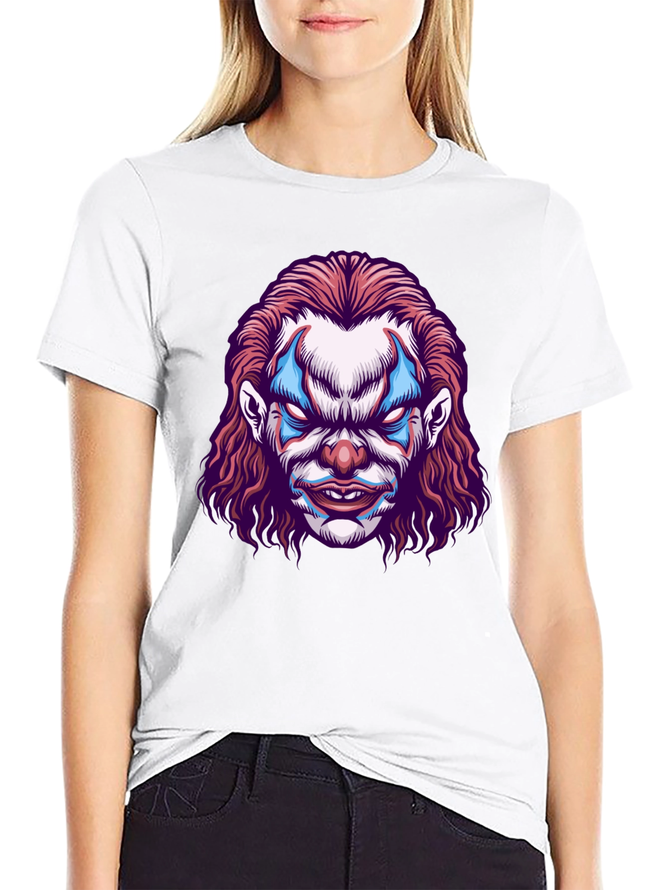 Scary Clown Graphic Tee - Mens Black T-Shirt