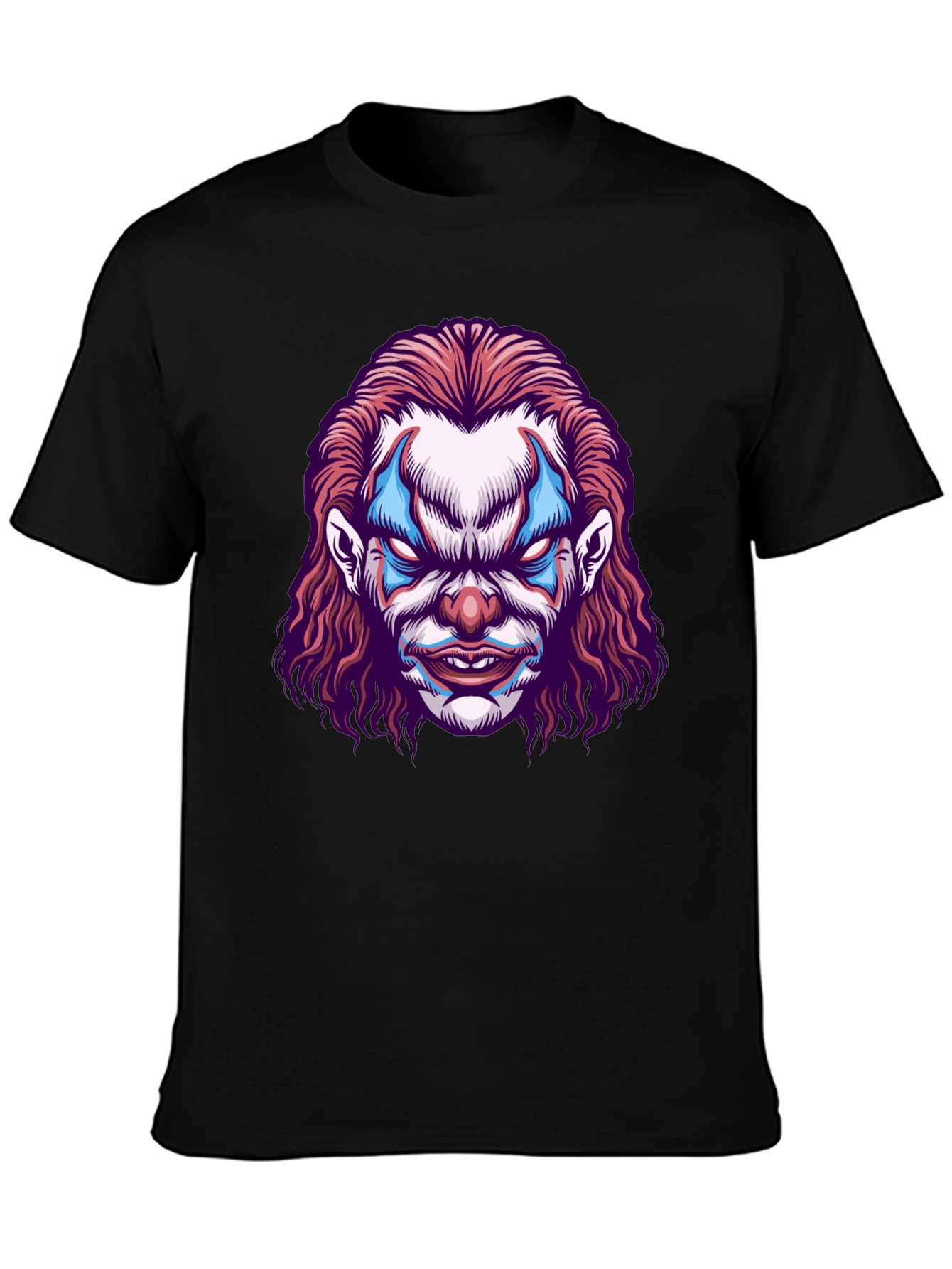 Scary Clown Graphic Tee - Mens Black T-Shirt