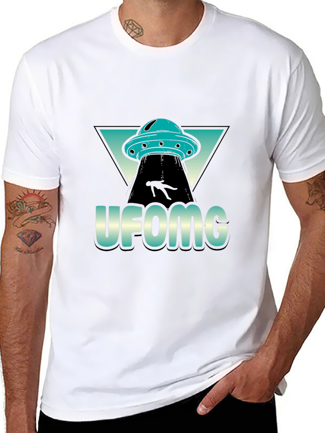 UFO Abduction Graphic T-Shirt - UFOMG Design