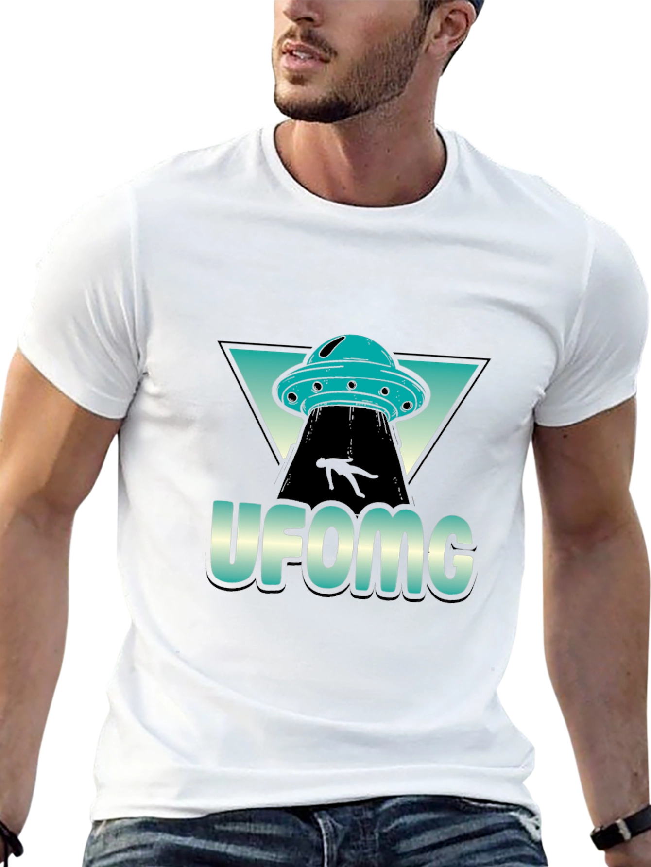 UFO Abduction Graphic T-Shirt - UFOMG Design