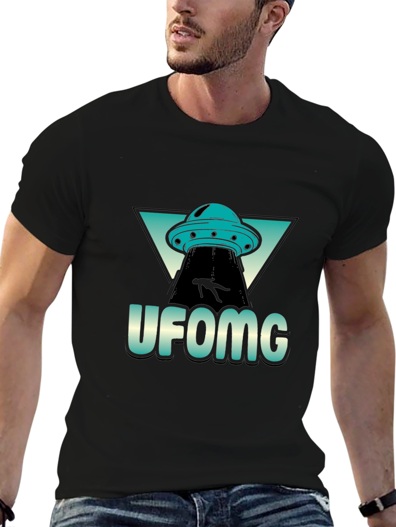 UFO Abduction Graphic T-Shirt - UFOMG Design