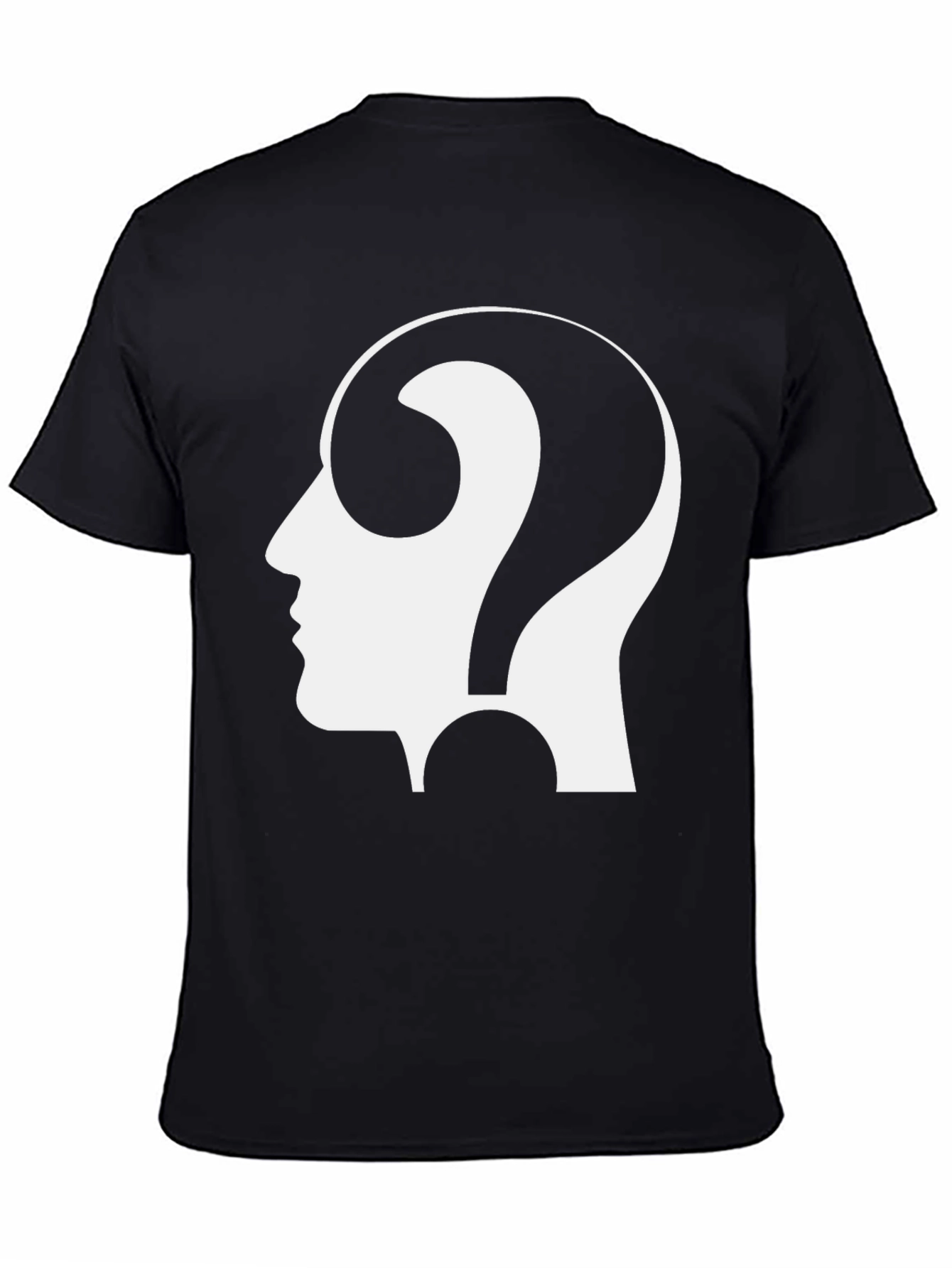 Thinking Man Tee - Question Mark Head Graphic T-Shirt