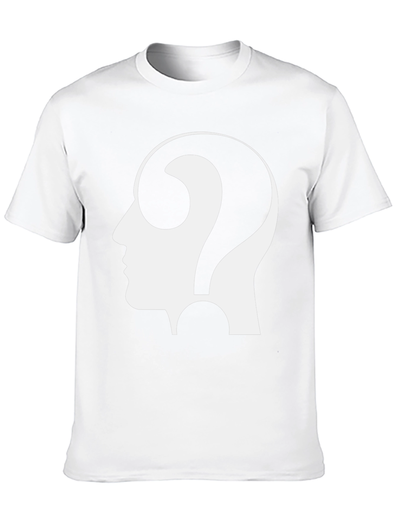 Thinking Man Tee - Question Mark Head Graphic T-Shirt