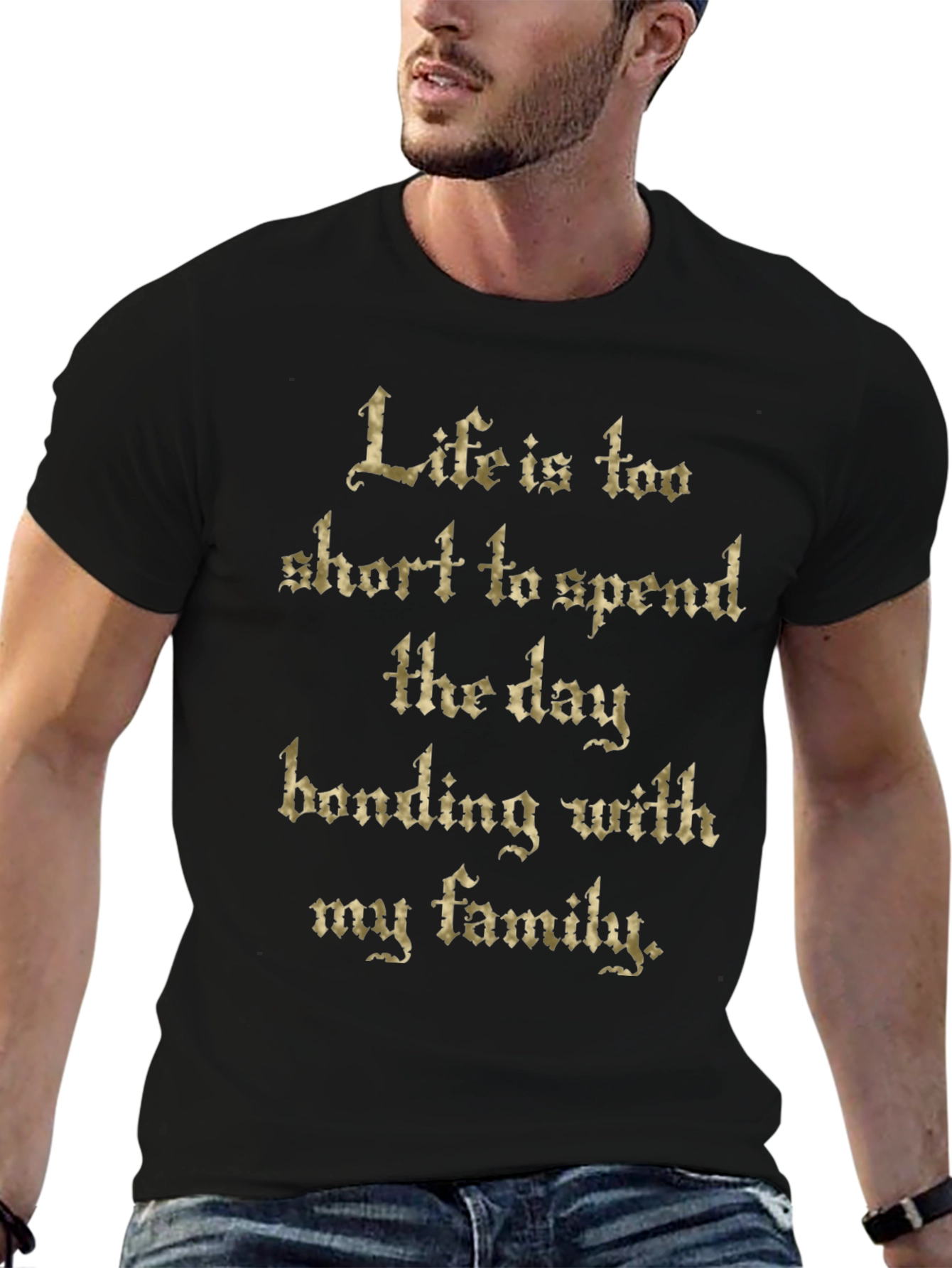 Funny Life is Too Short Black Graphic Tee