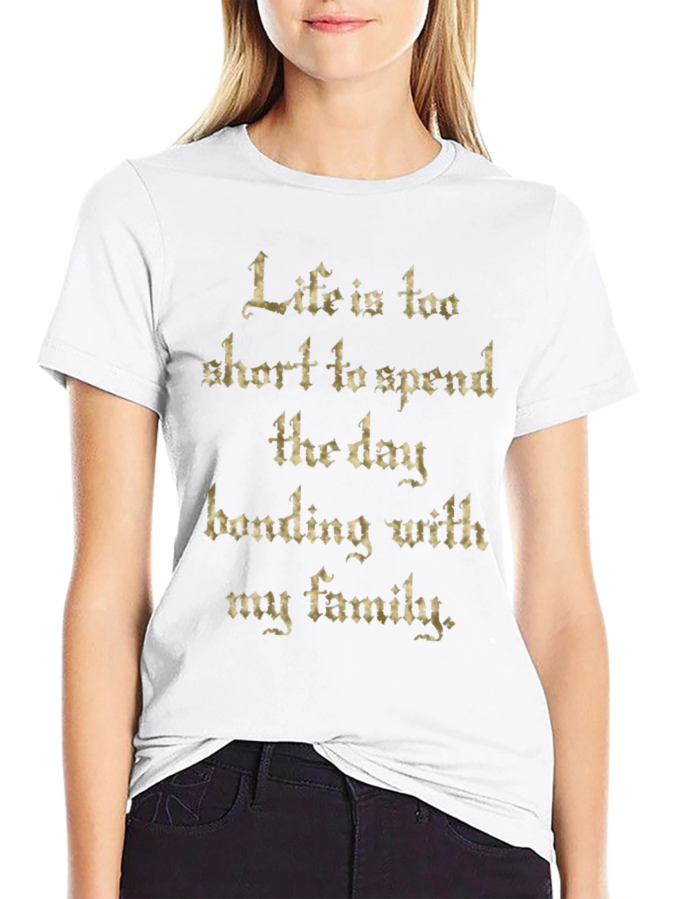 Funny Life is Too Short Black Graphic Tee