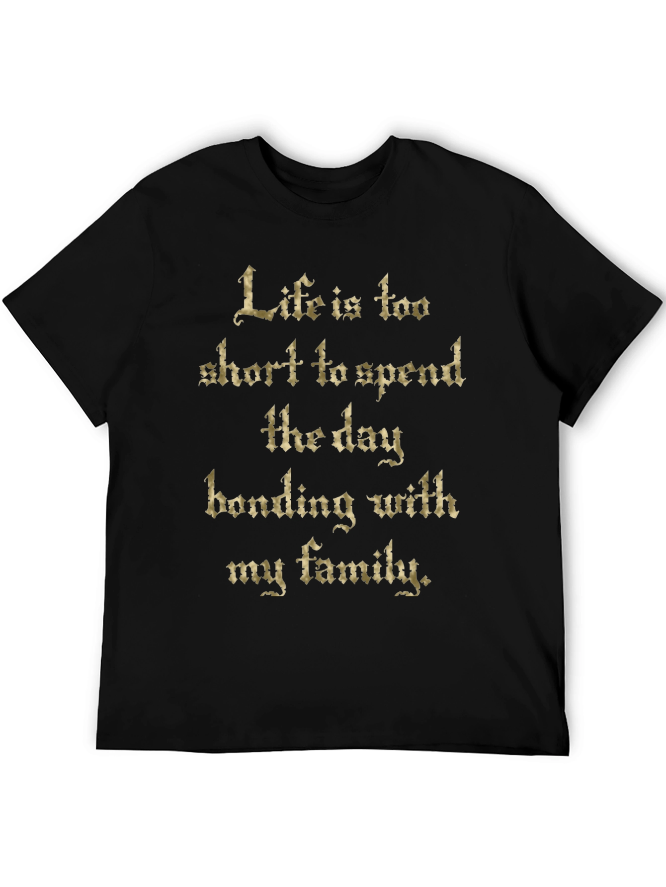 Funny Life is Too Short Black Graphic Tee