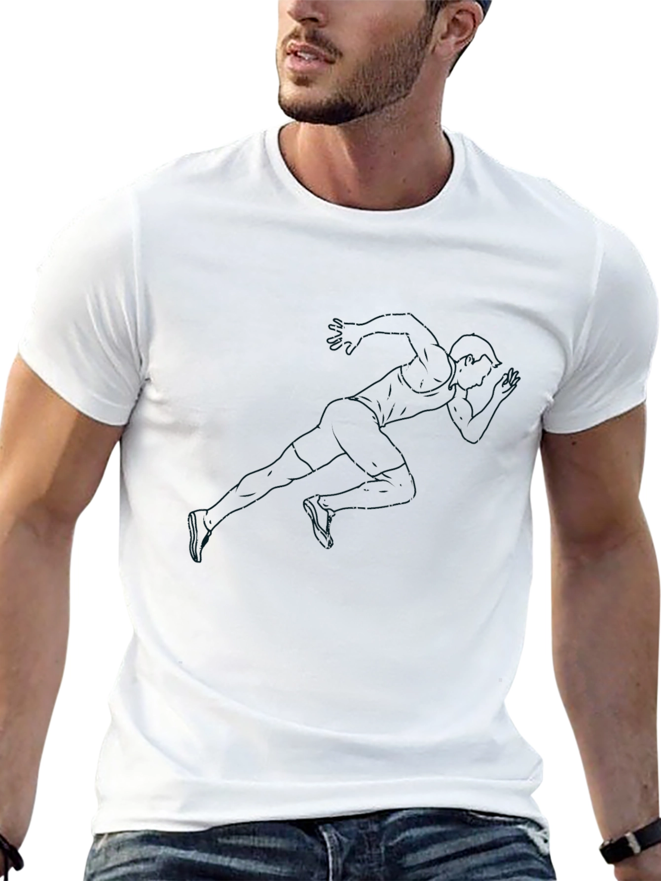 Mens Black Crew Neck Short Sleeve T-Shirt
