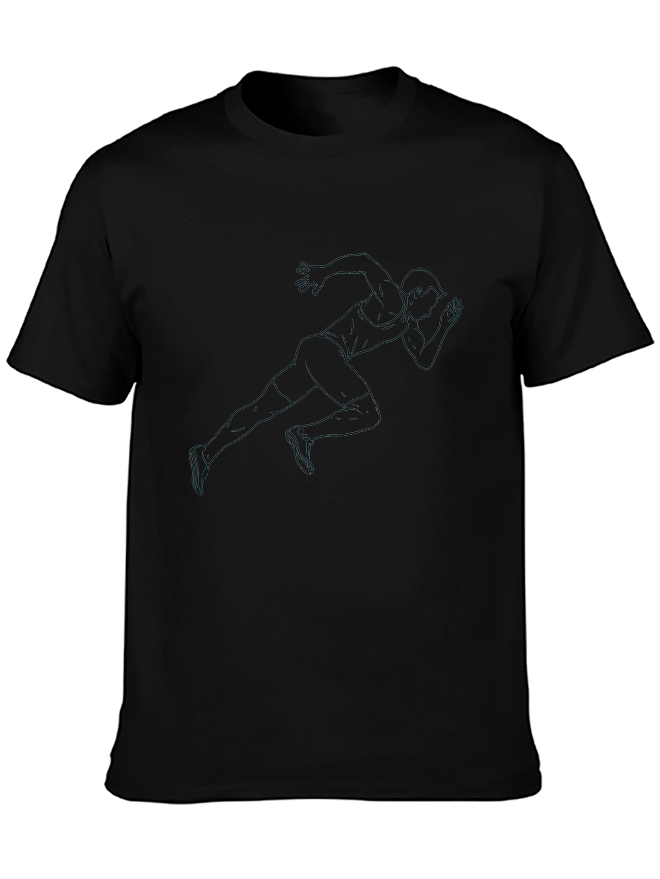 Mens Black Crew Neck Short Sleeve T-Shirt