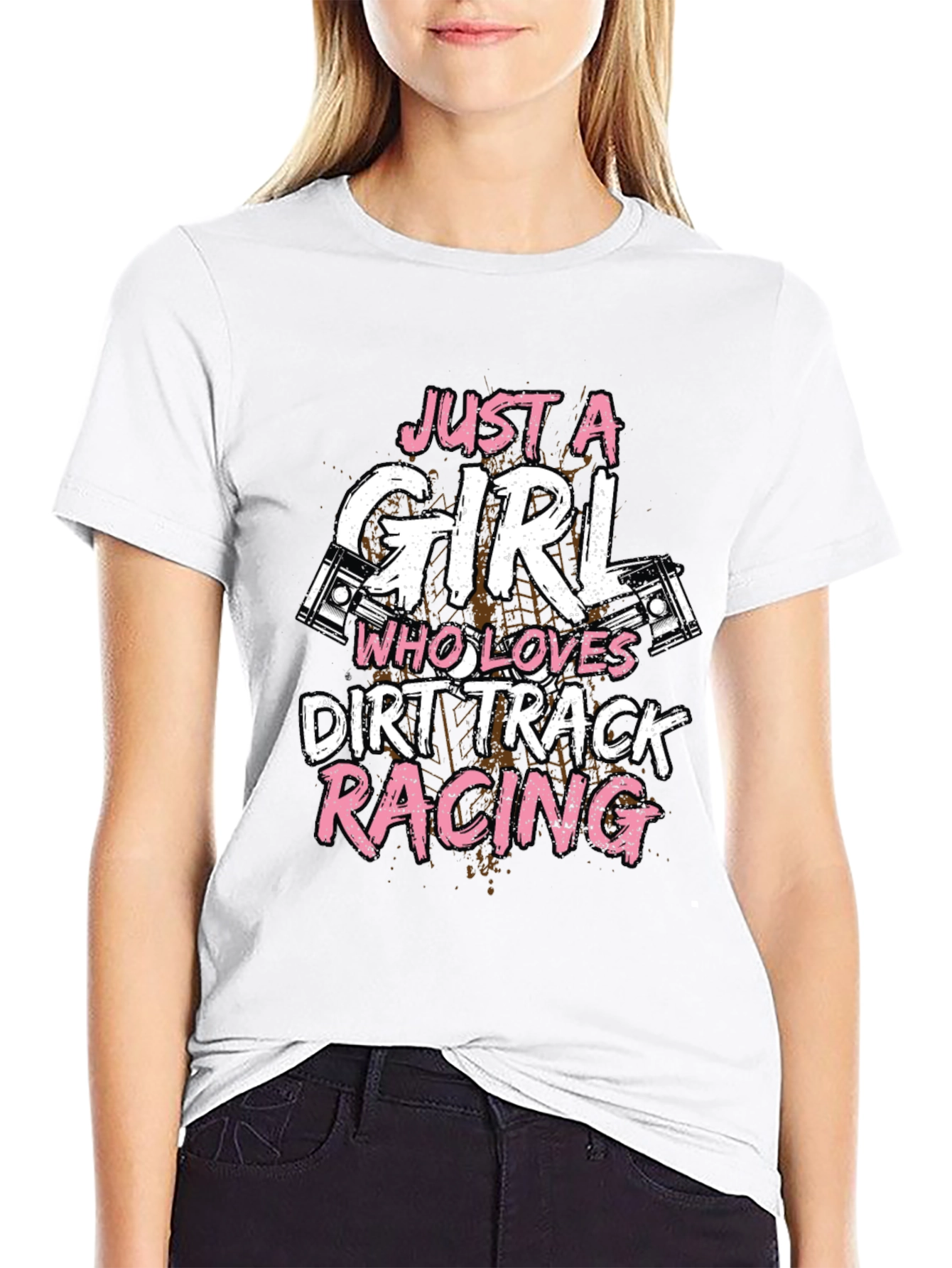 Dirt Track Racing Girls T-Shirt