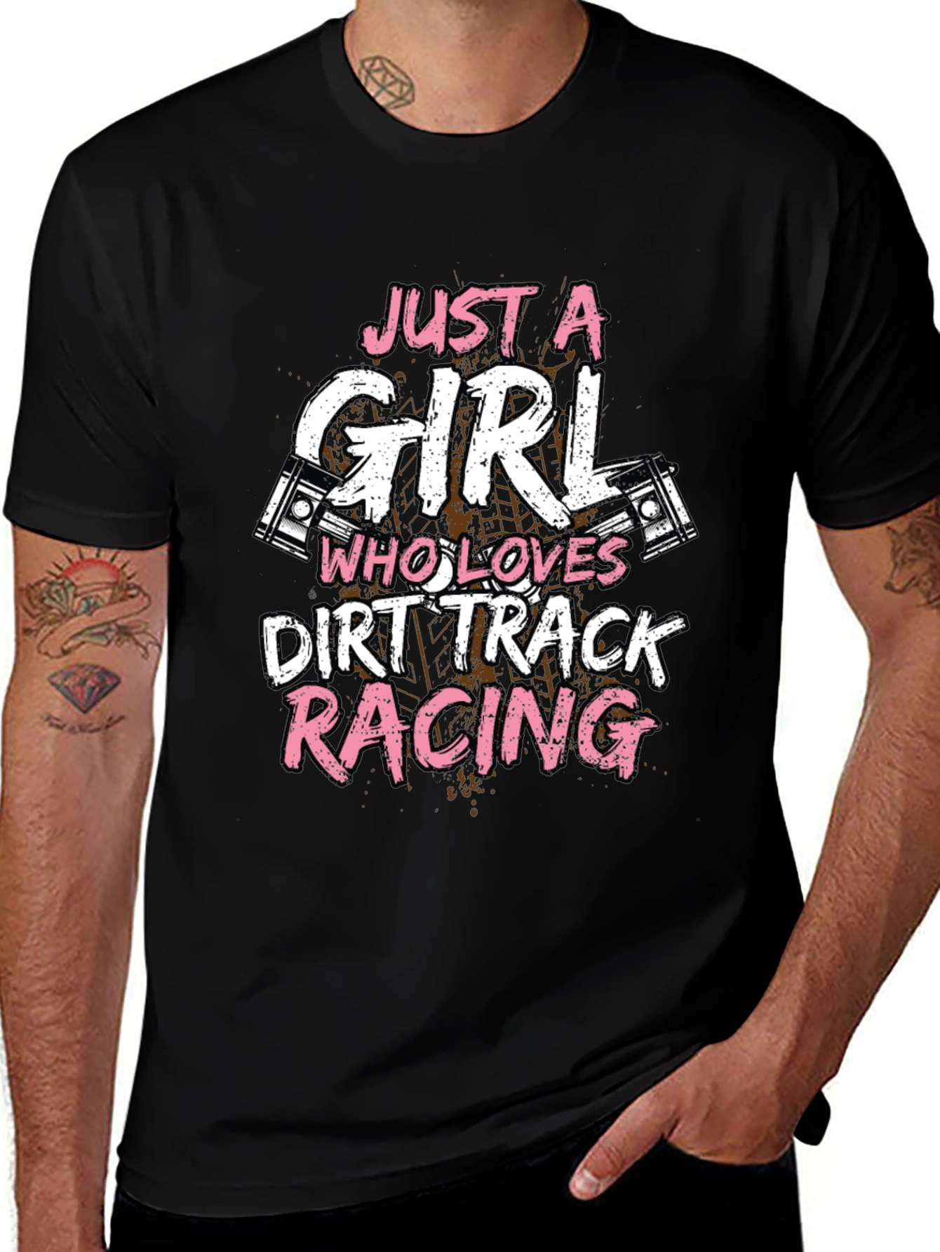 Dirt Track Racing Girls T-Shirt