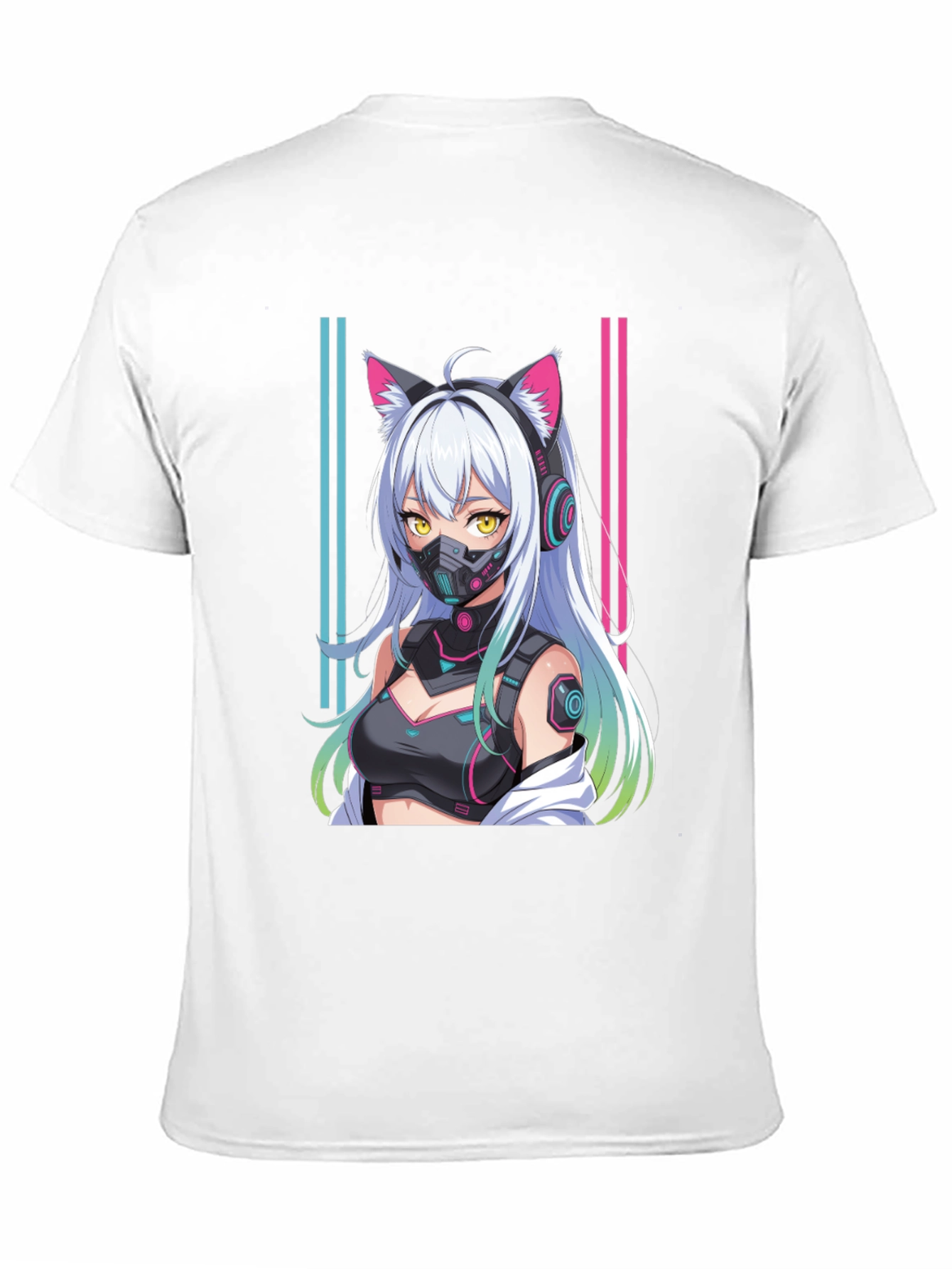 Anime Cyberpunk Cat Girl T-Shirt