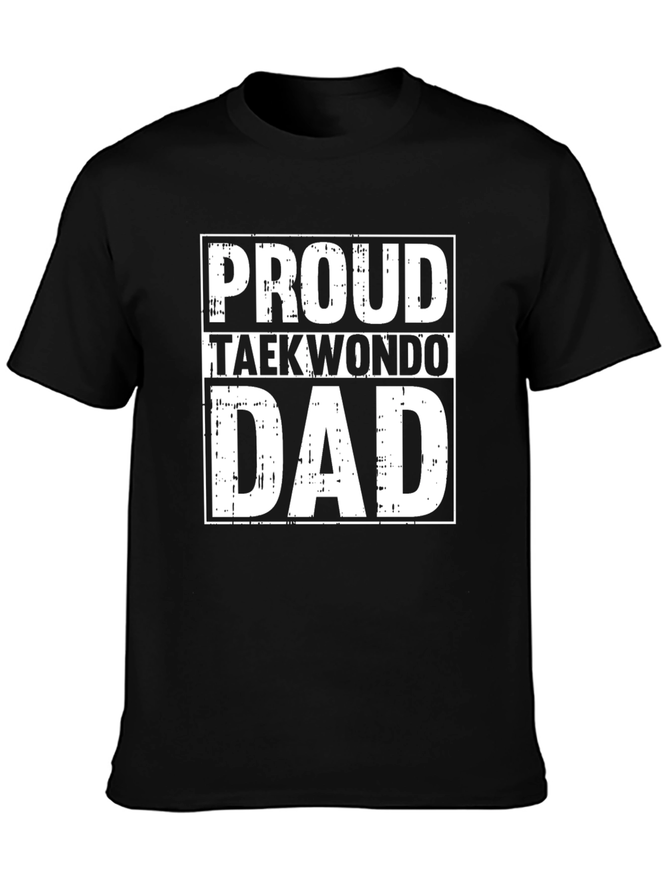 Proud Taekwondo Dad Graphic T-Shirt - Black