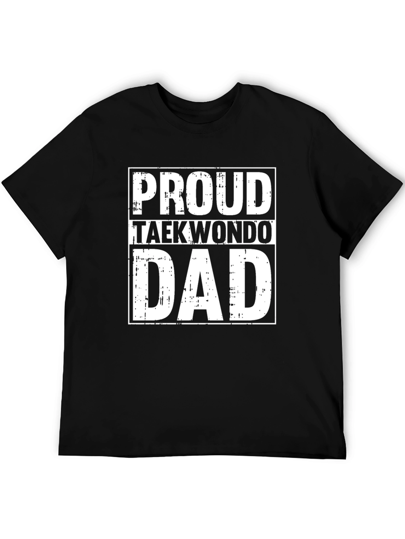 Proud Taekwondo Dad Graphic T-Shirt - Black