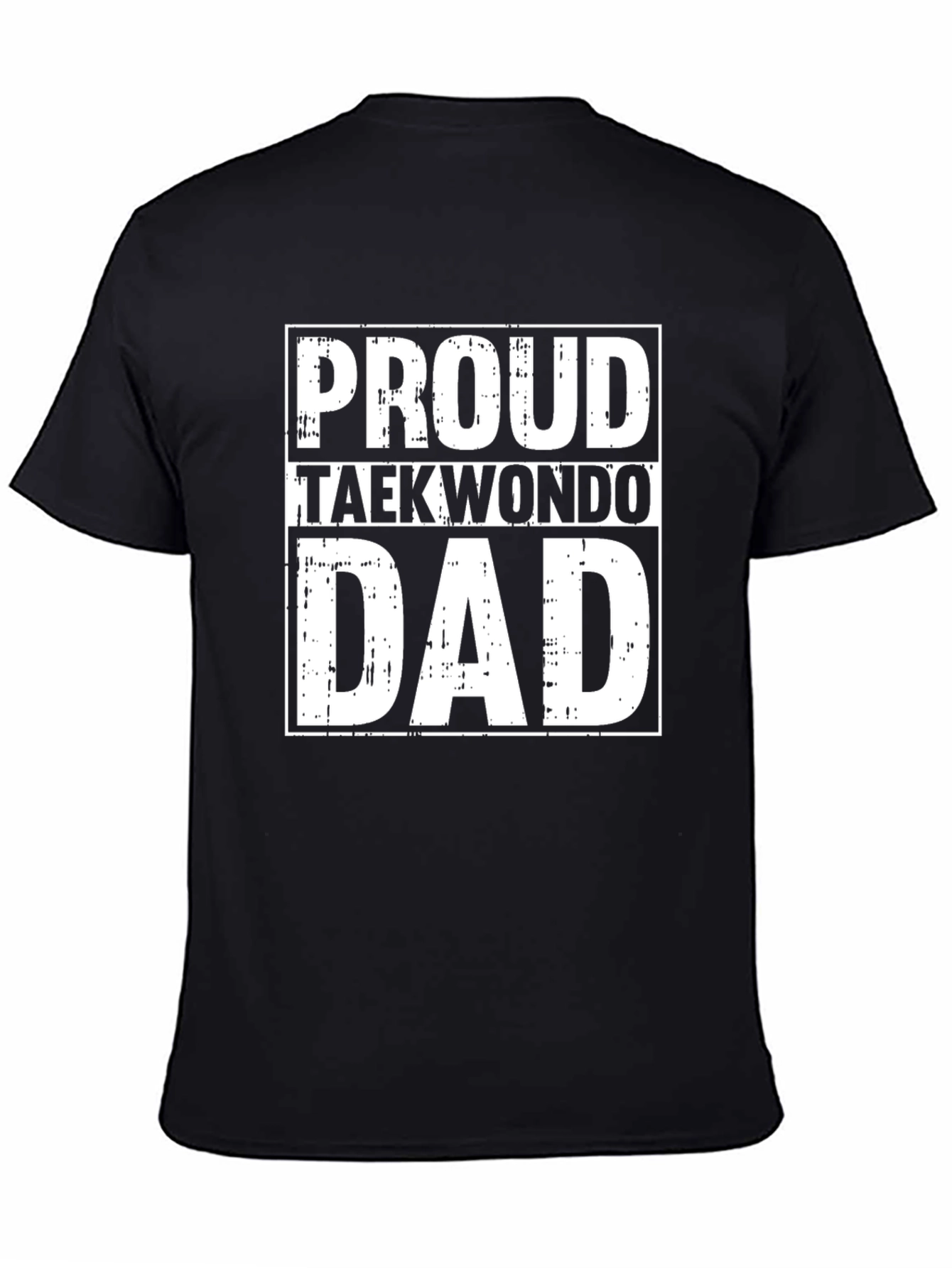 Proud Taekwondo Dad Graphic T-Shirt - Black