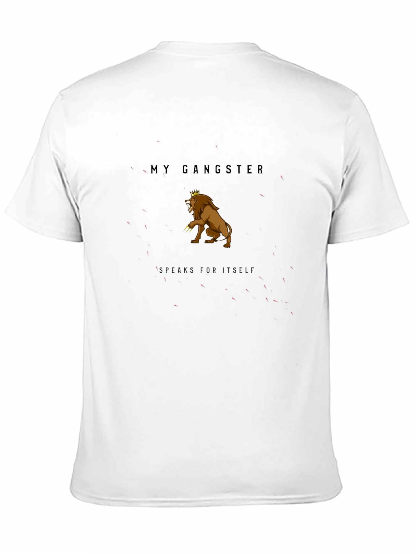 My Gangster Lion Graphic Tee - Black