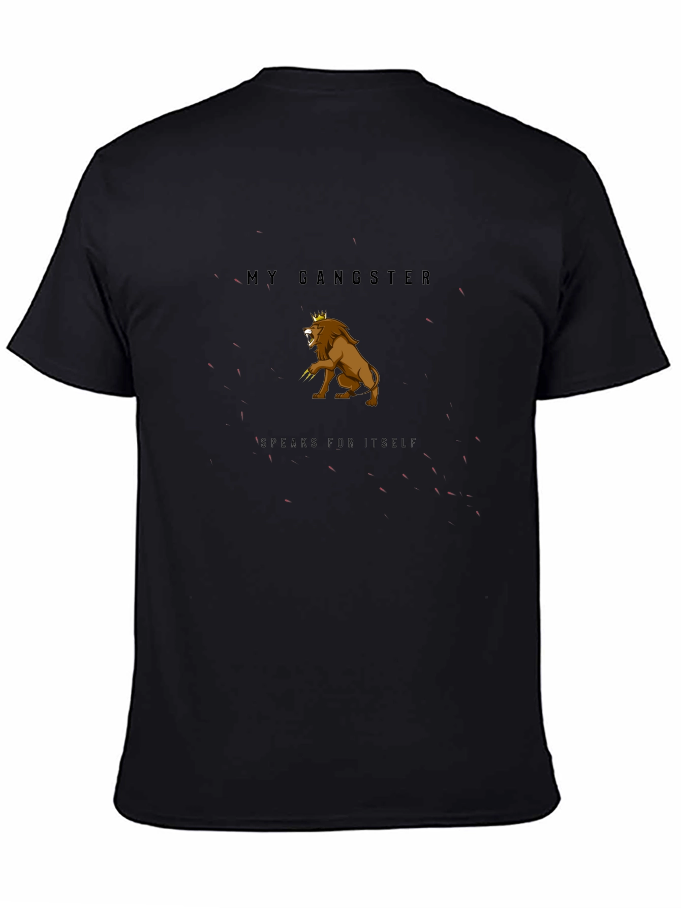 My Gangster Lion Graphic Tee - Black