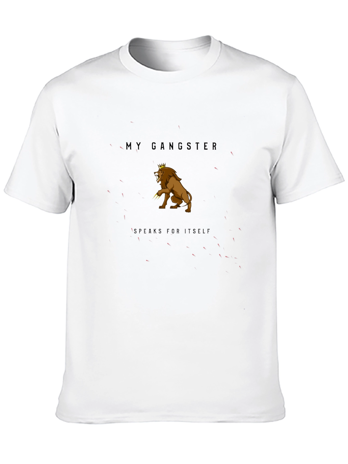 My Gangster Lion Graphic Tee - Black
