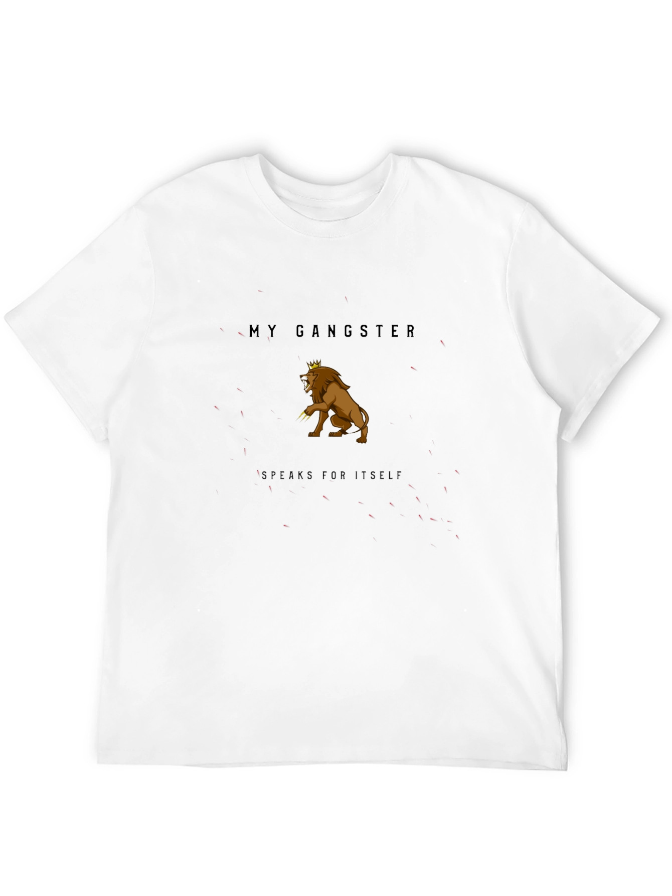 My Gangster Lion Graphic Tee - Black