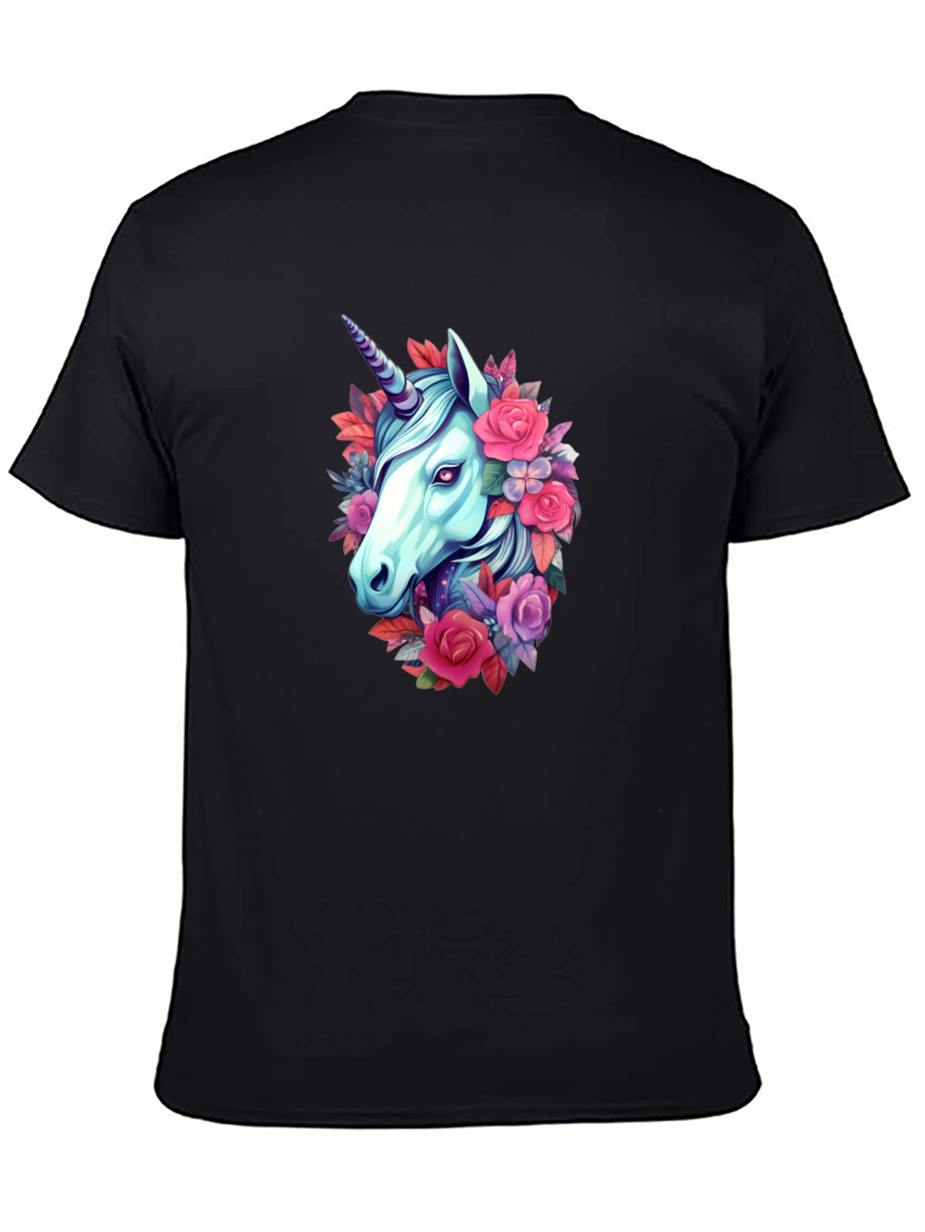 Floral Unicorn Graphic T-Shirt