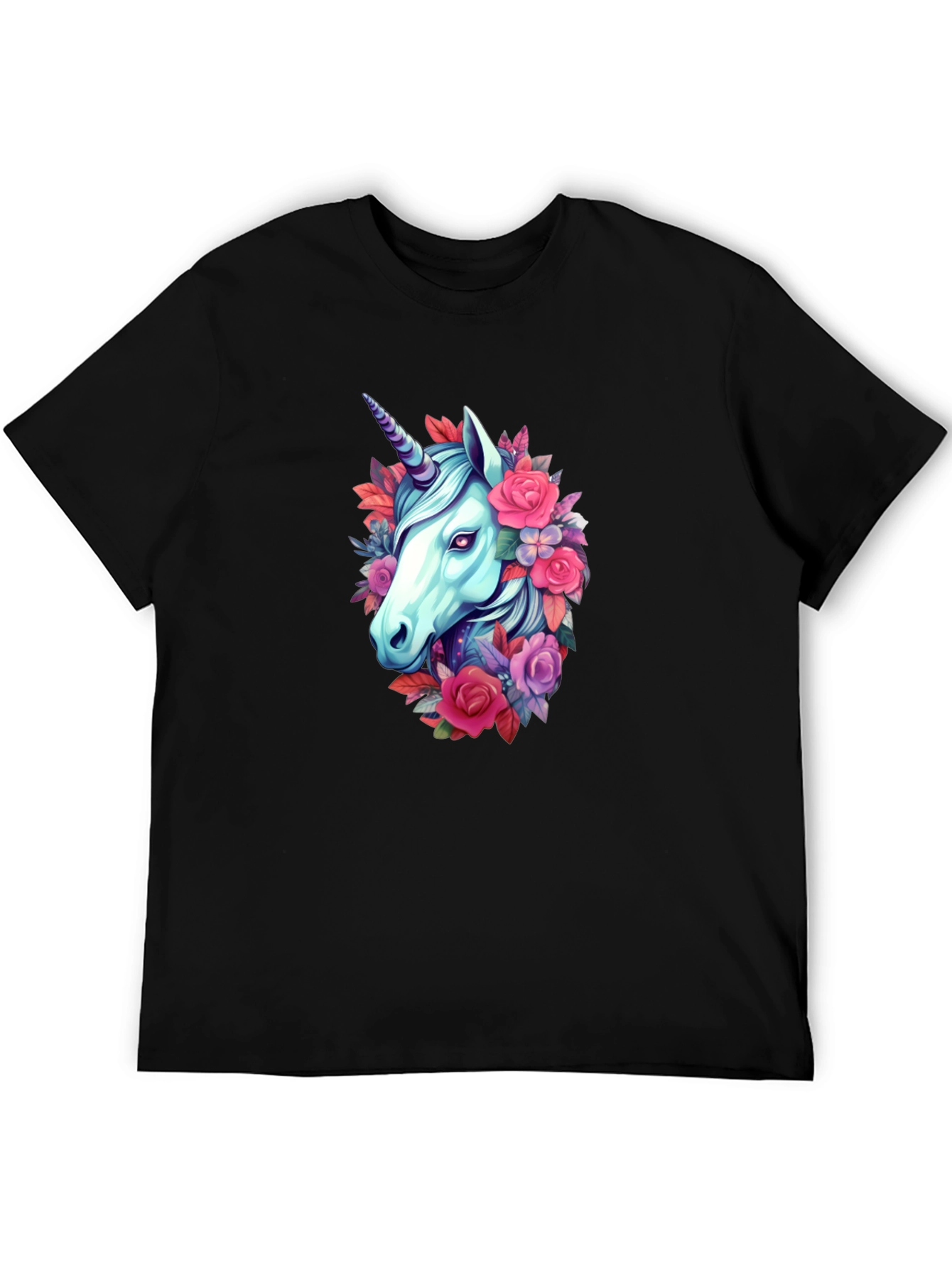 Floral Unicorn Graphic T-Shirt